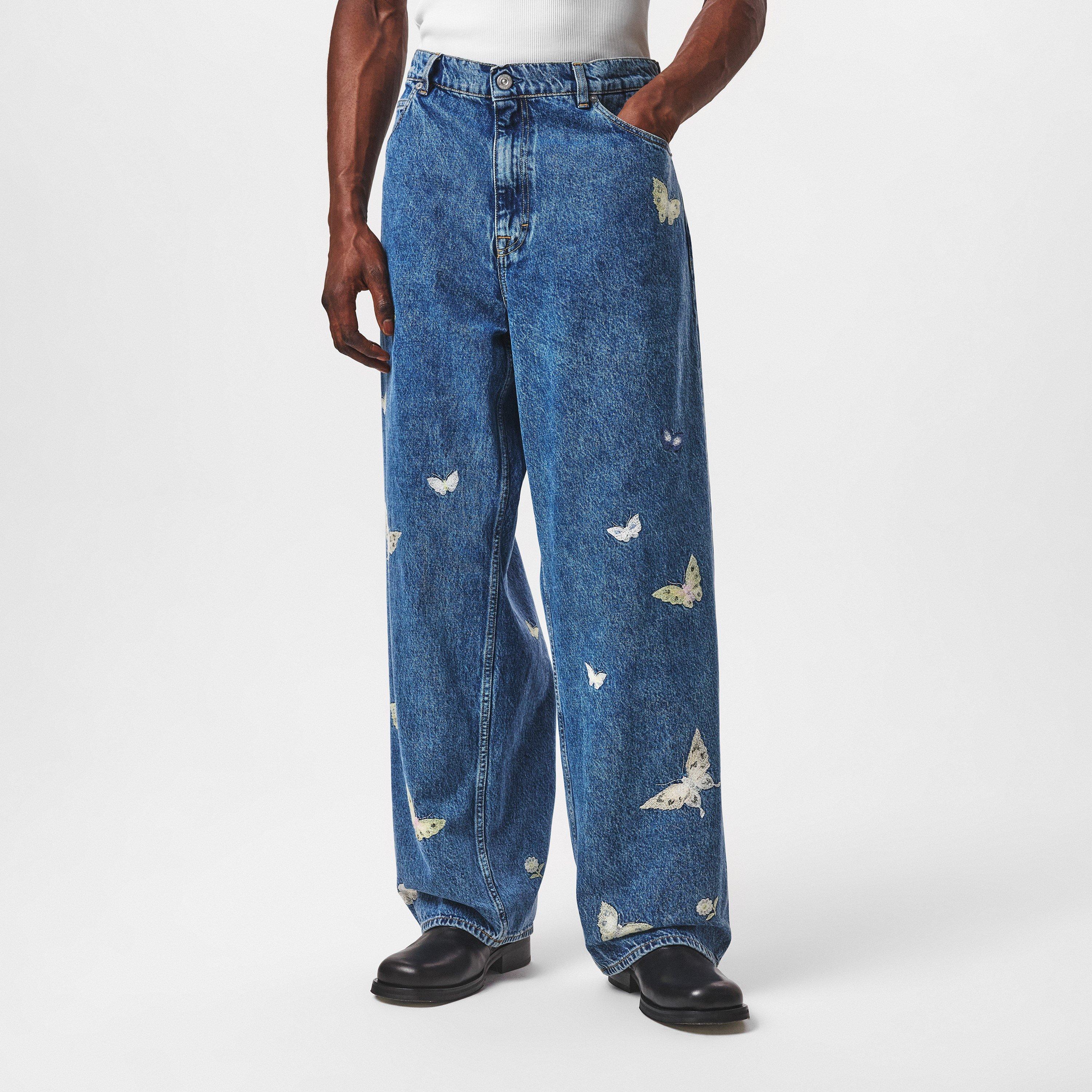 Indgo Butterfly - Our Legacy - Men's Vast Cut Relaxed Fit Straight Leg Jeans - 3