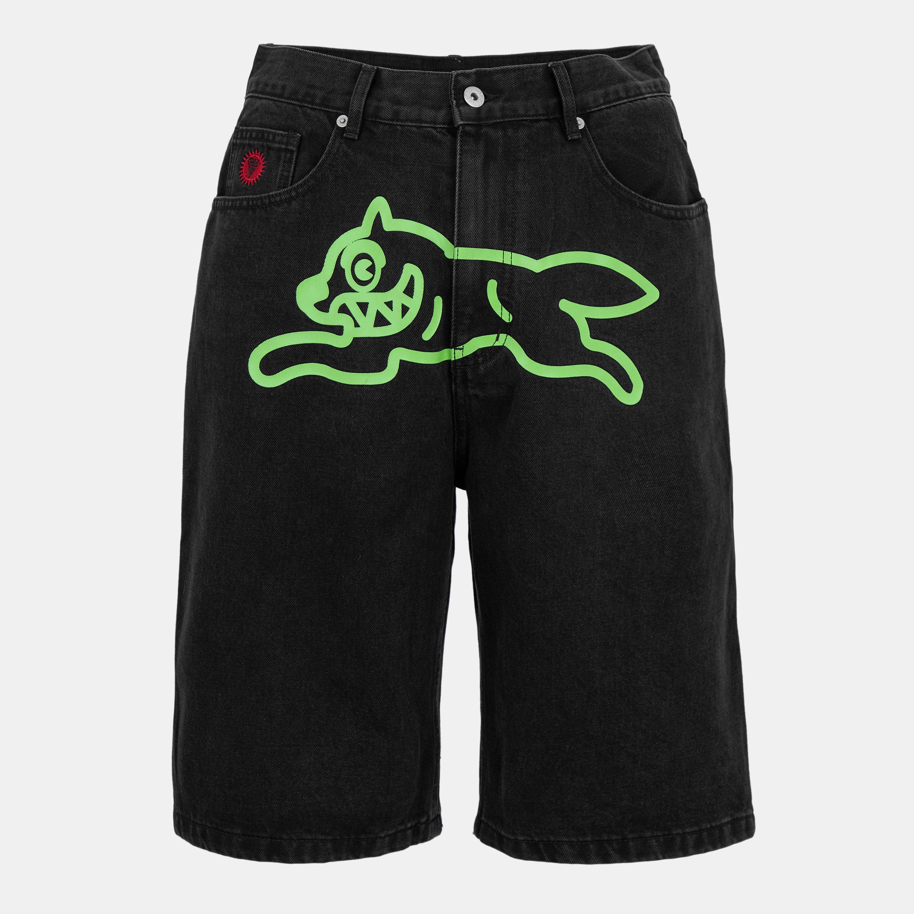 Black Denim - ICECREAM - Men's Denim Shorts - 1
