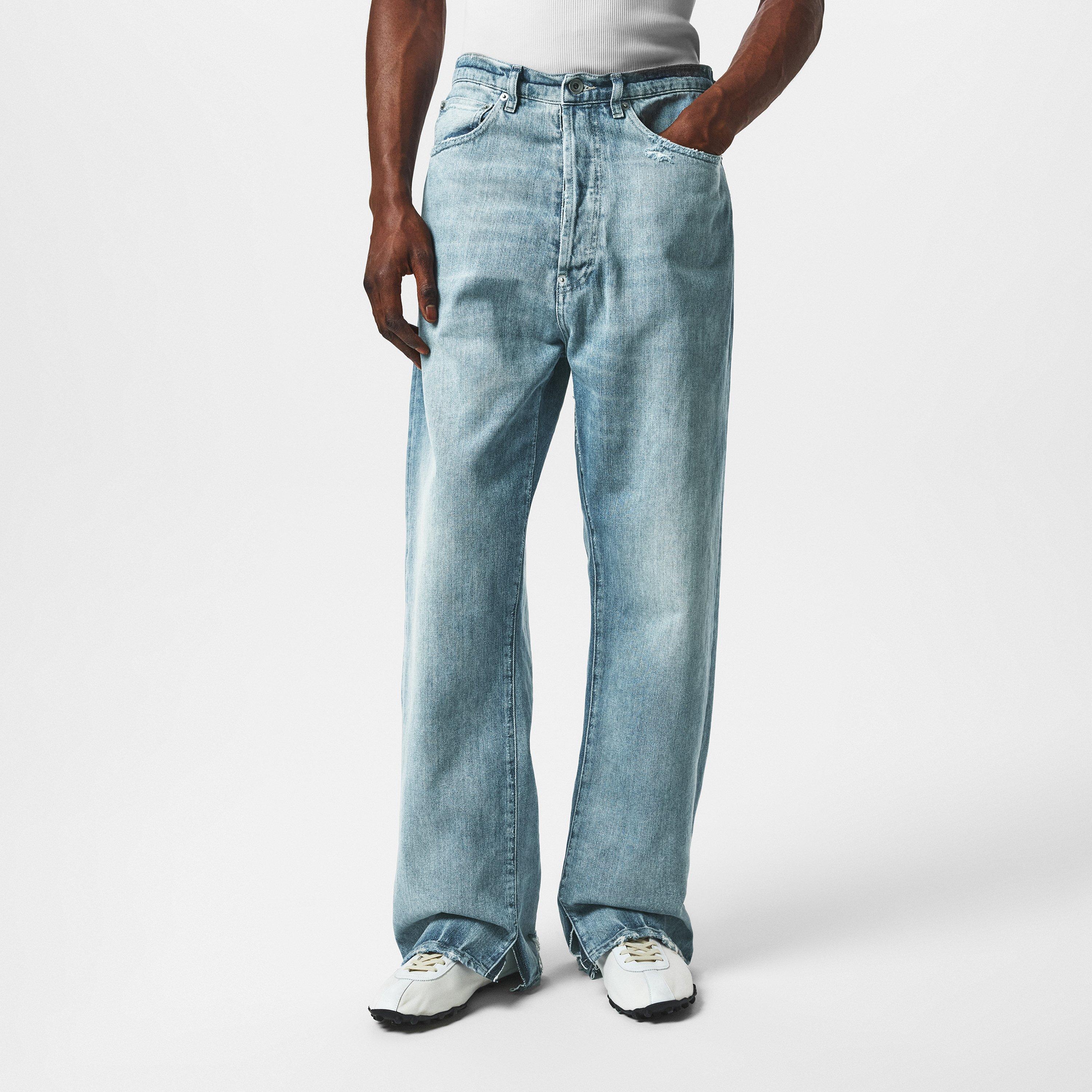 Iight blue - Maison Margiela - Men's Straight Leg Jeans - 3