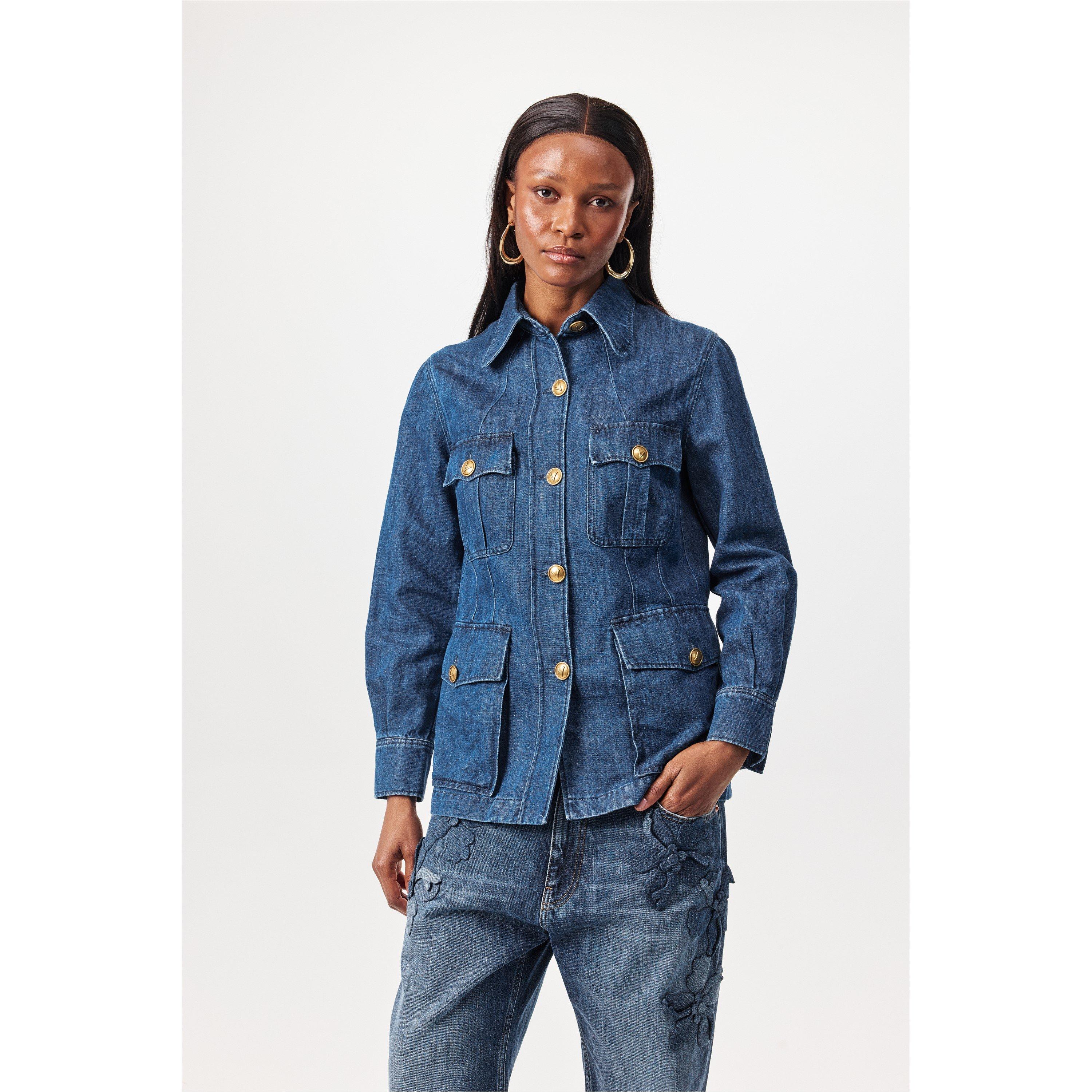 Medium Blue - Valentino - Denim Overshirt - 3