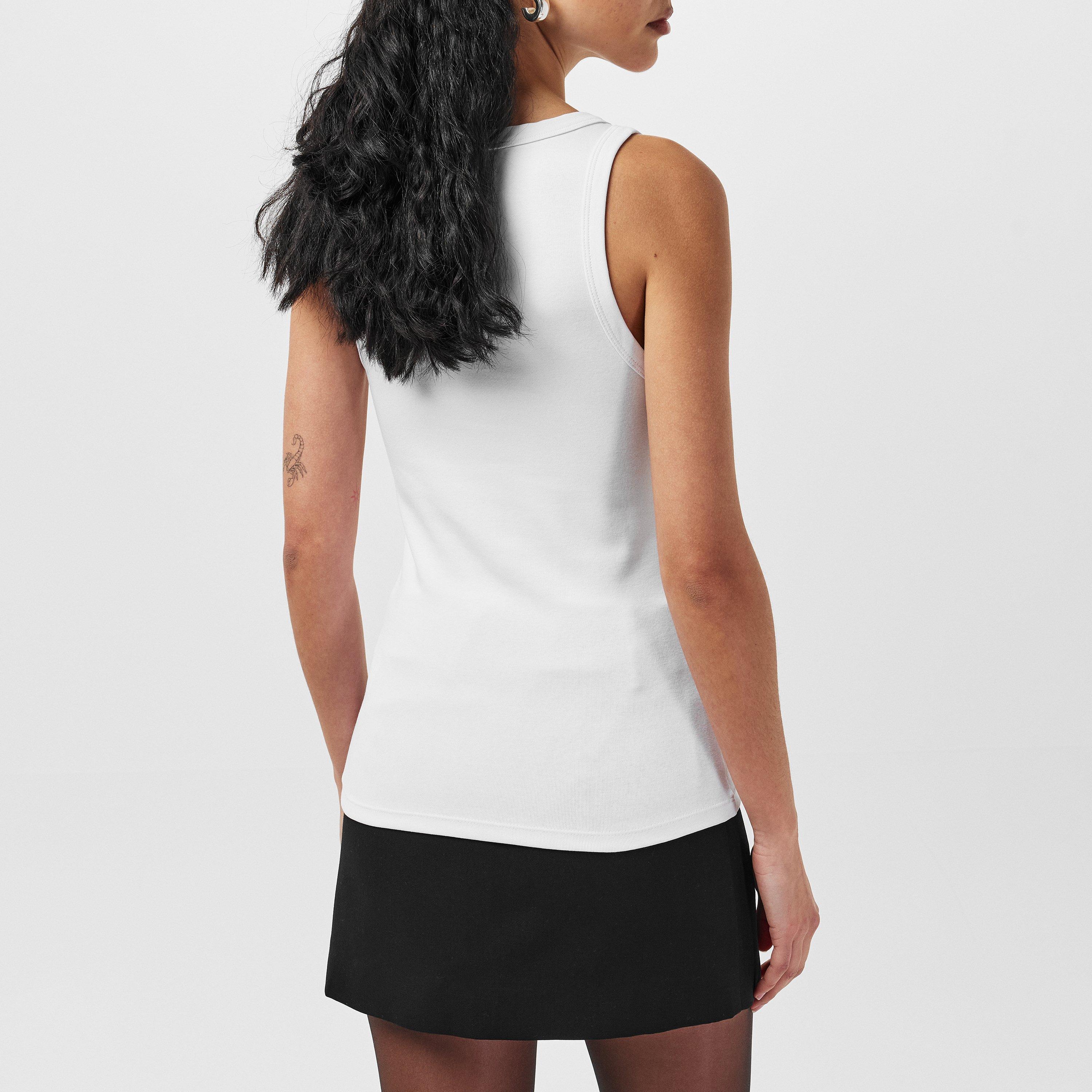 White - Hugo - Logo Tank Top - 3