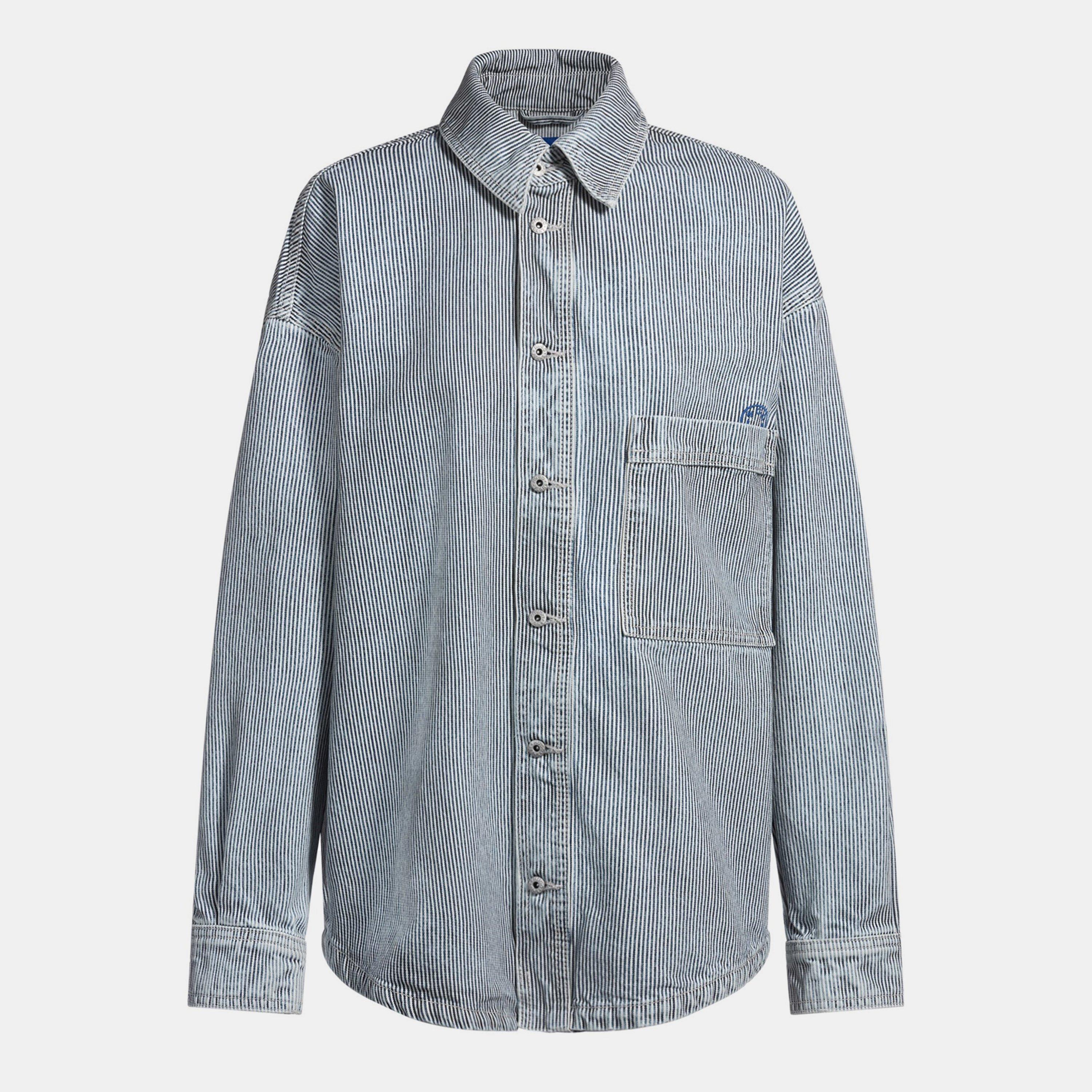 Bright Blue - Hugo - Women's Long-Sleeve Denim Shirt - 1
