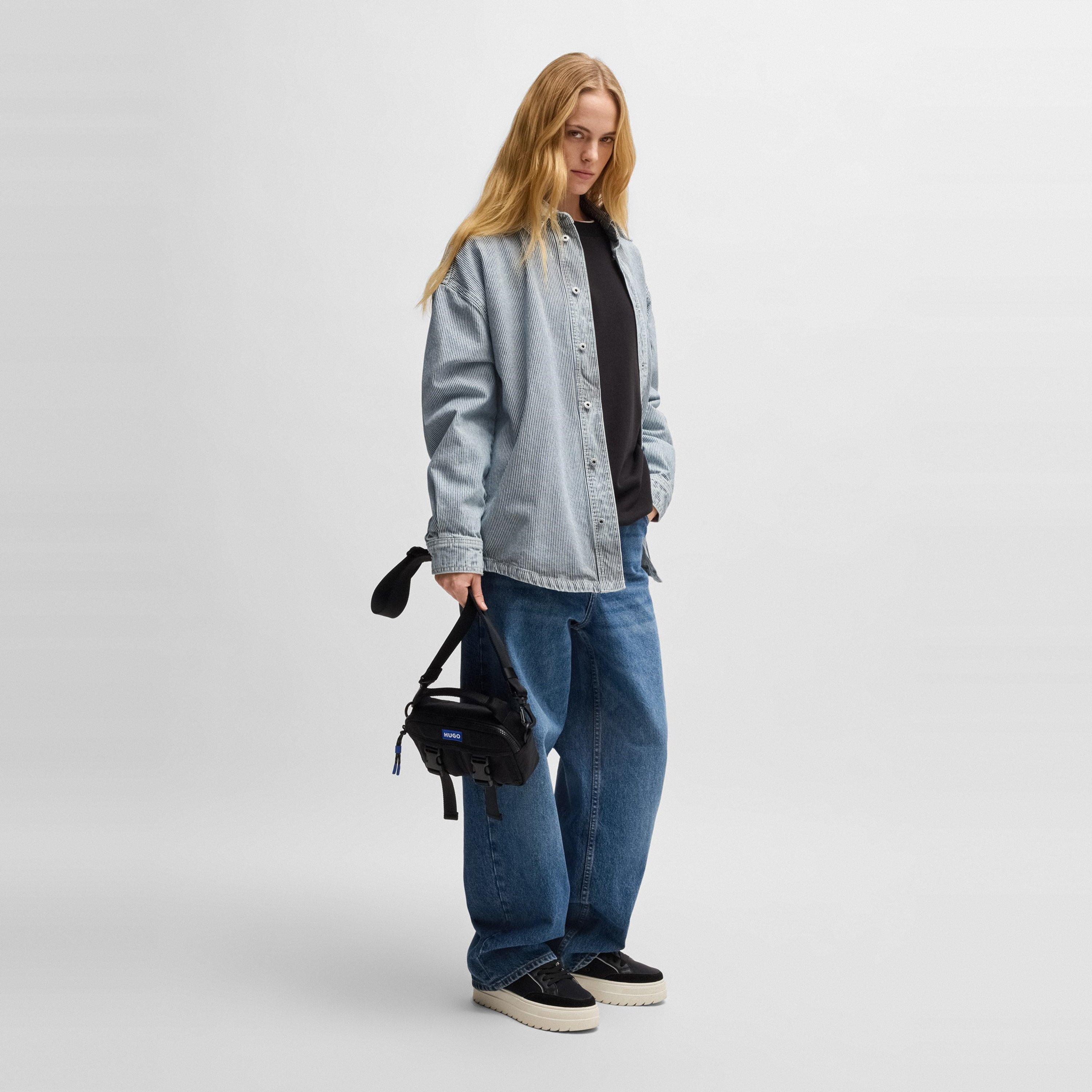 Bright Blue - Hugo - Women's Long-Sleeve Denim Shirt - 5