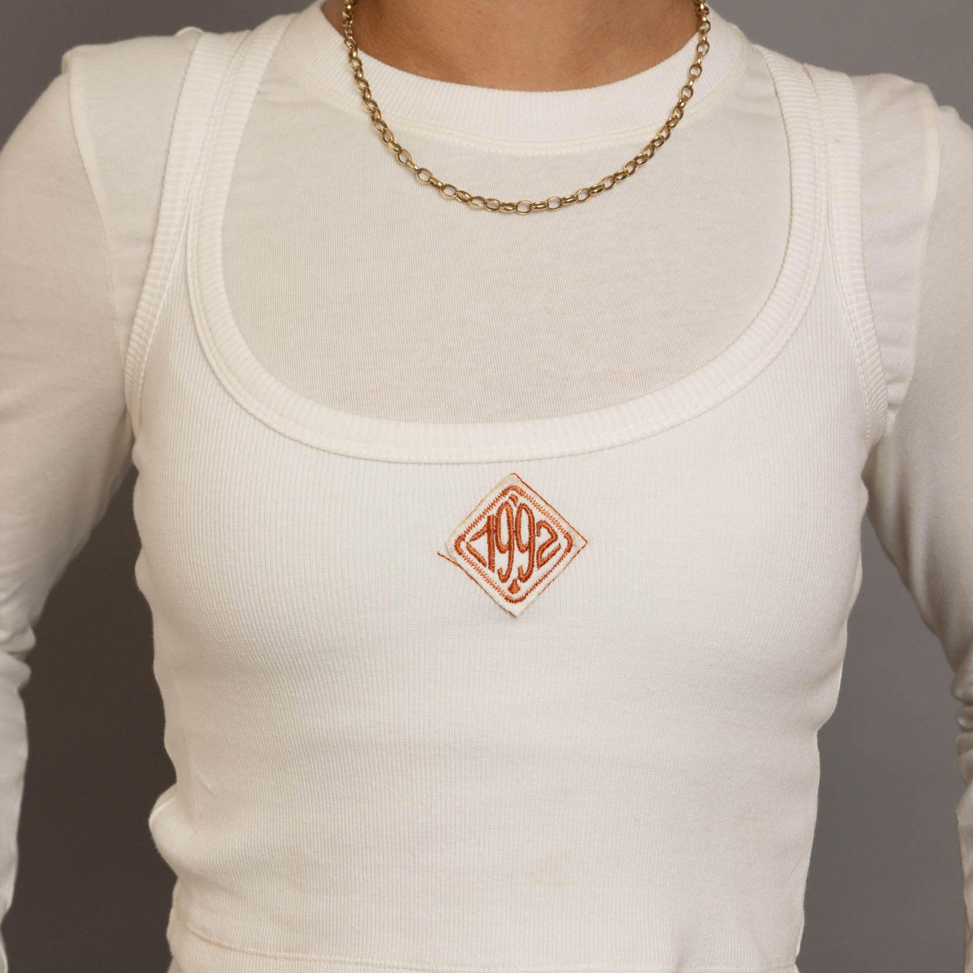 WHITE - Daisy Street - Womens Double Layer Cropped Top - 3