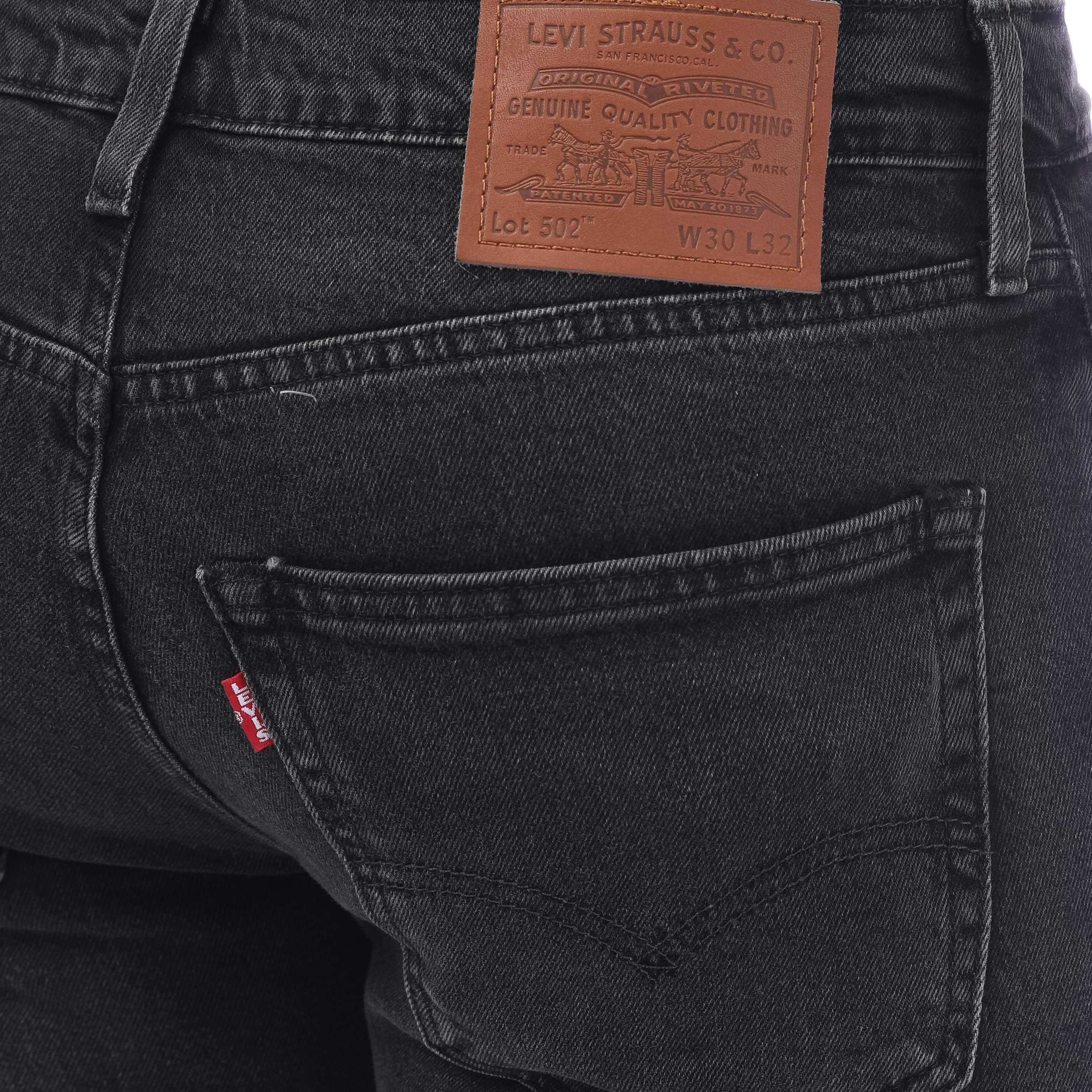 Z6964 Black - Levis - 502 Regular Taper Jeans - 3