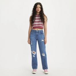 Levis Straight Ripped Jeans