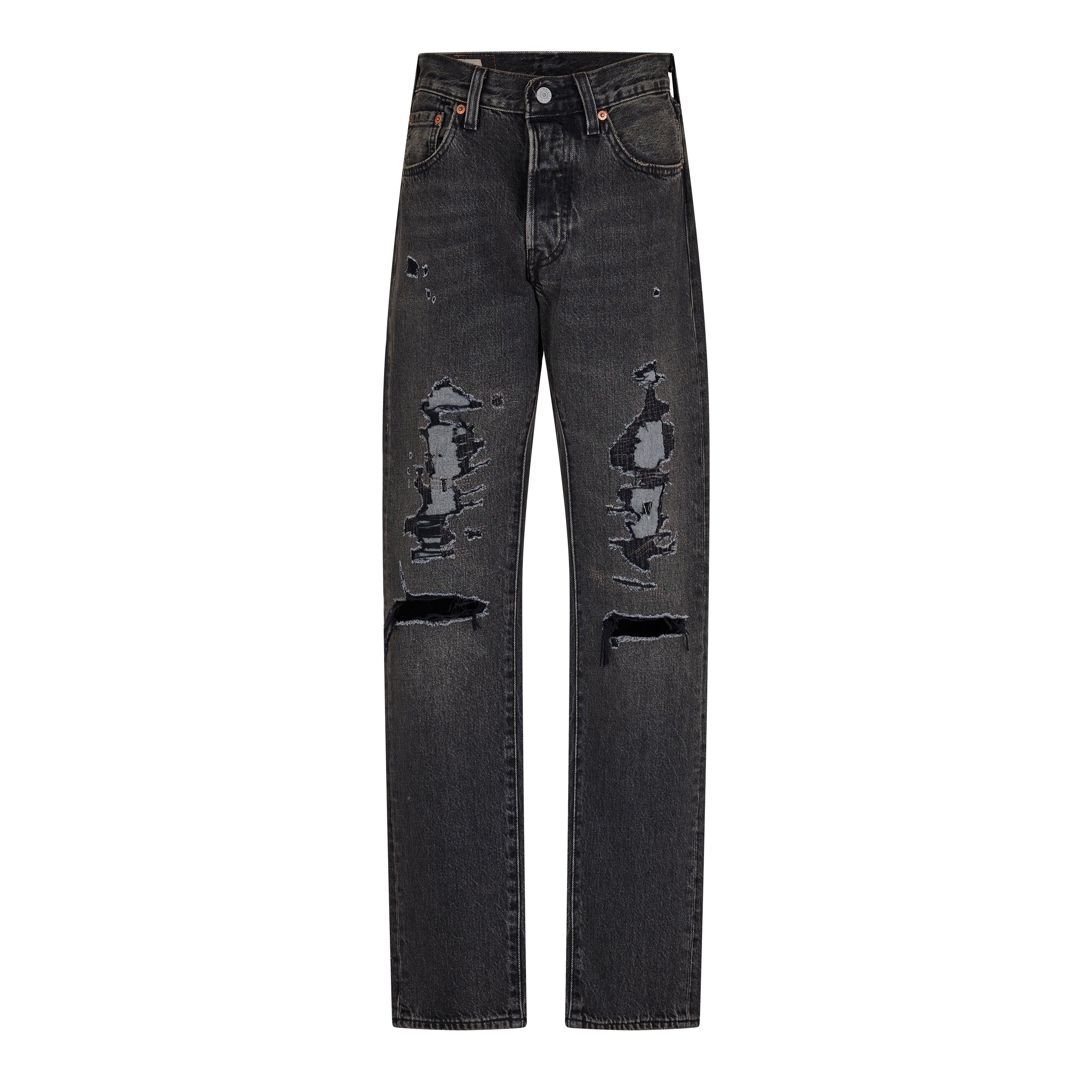 1954 Super Dx - Levis - Men's Black Destructed Straight Leg Jeans - 1