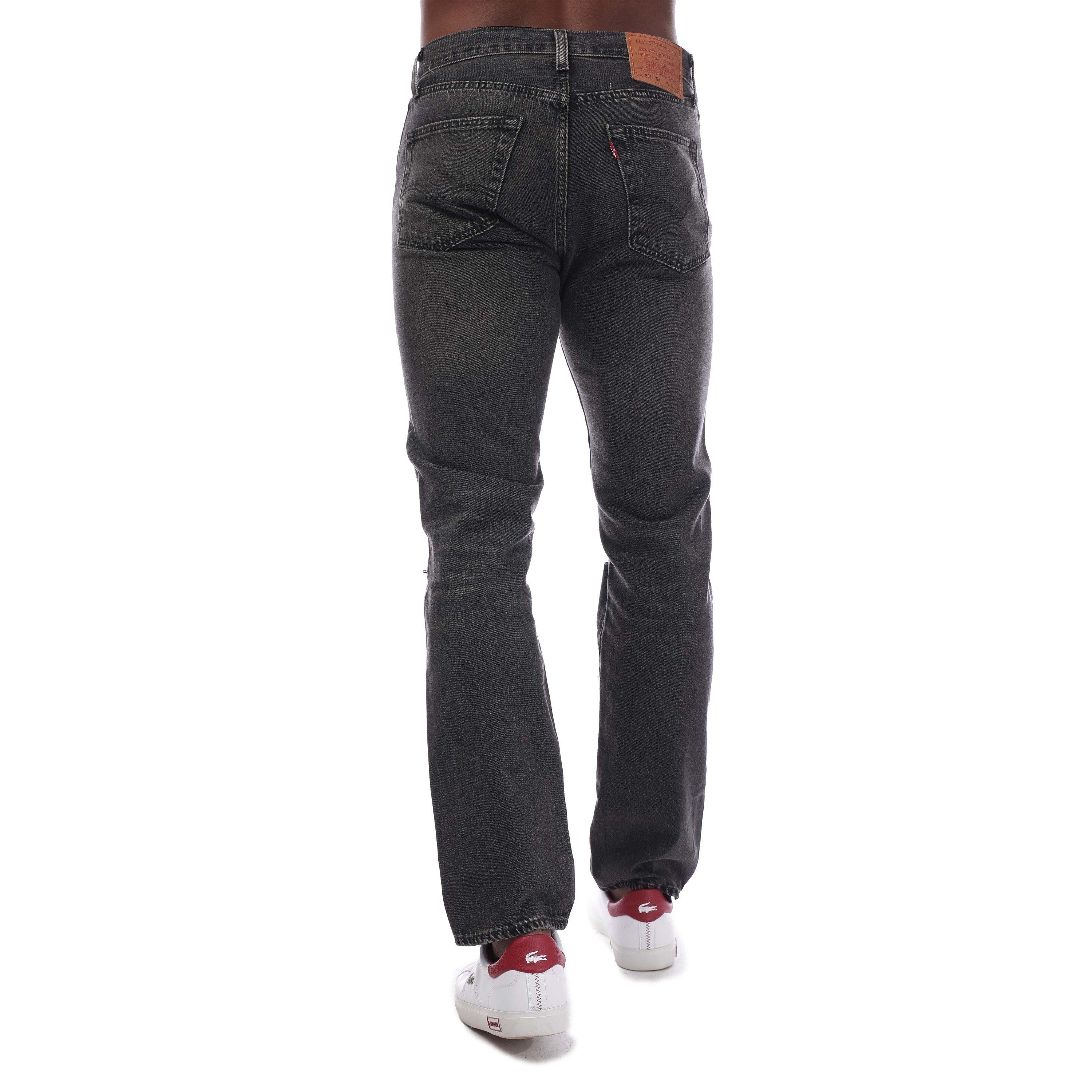 1954 Super Dx - Levis - Men's Black Destructed Straight Leg Jeans - 2