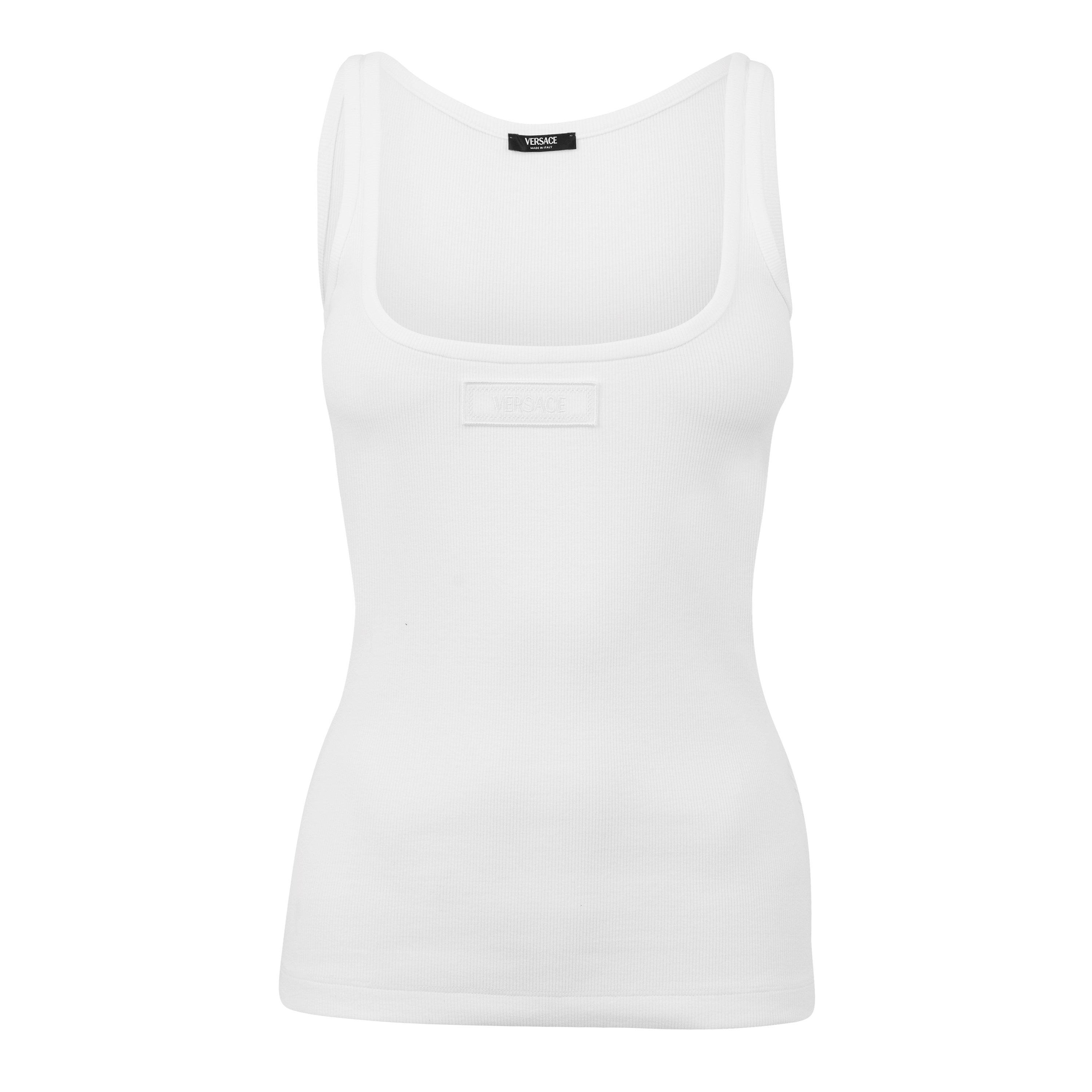 Optical White - Versace - Women's Ribbed Vest - 5