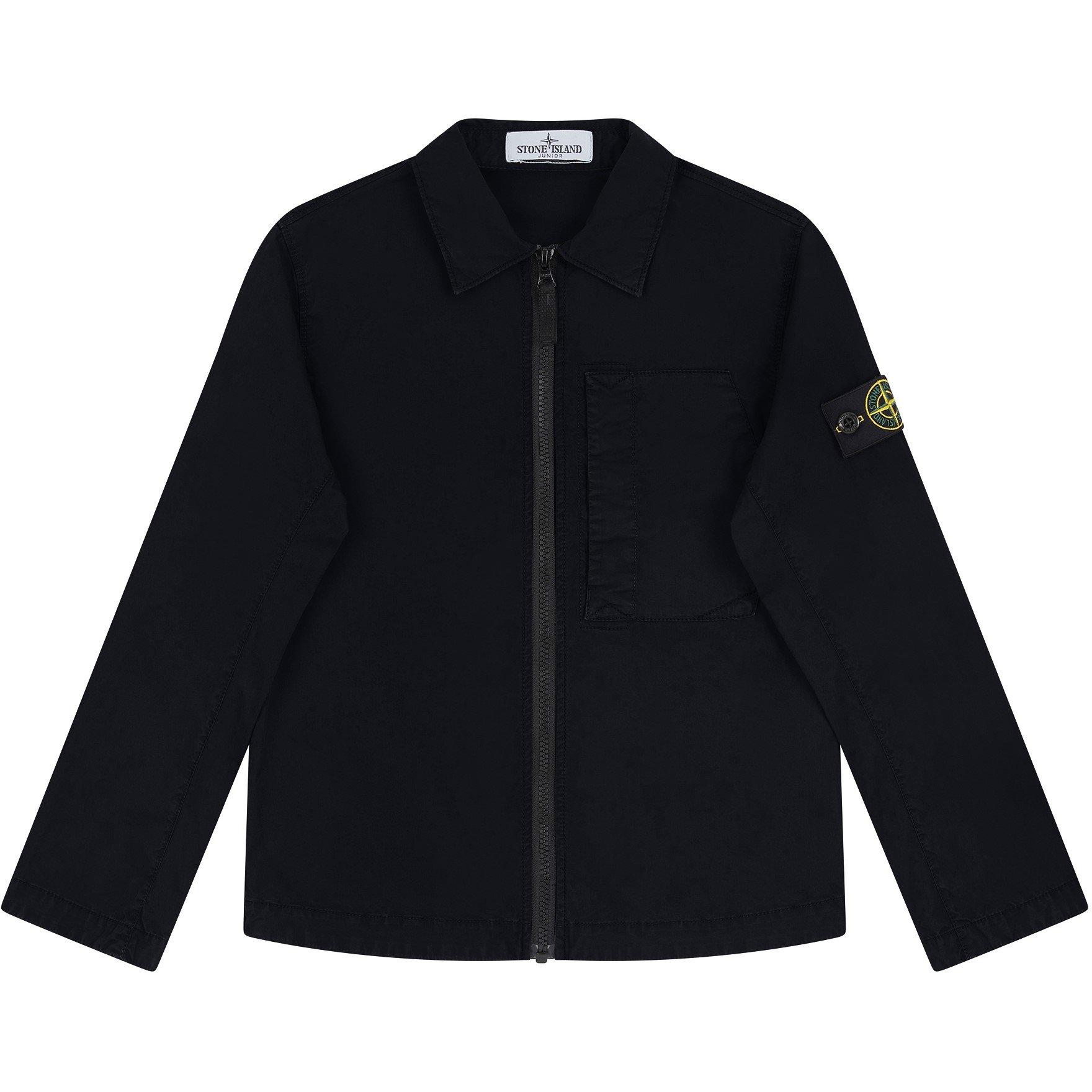 STONE  JUNIOR ブラックジャケット Stone Island | Canvas Dyed Overshirt Junior | Overshirts