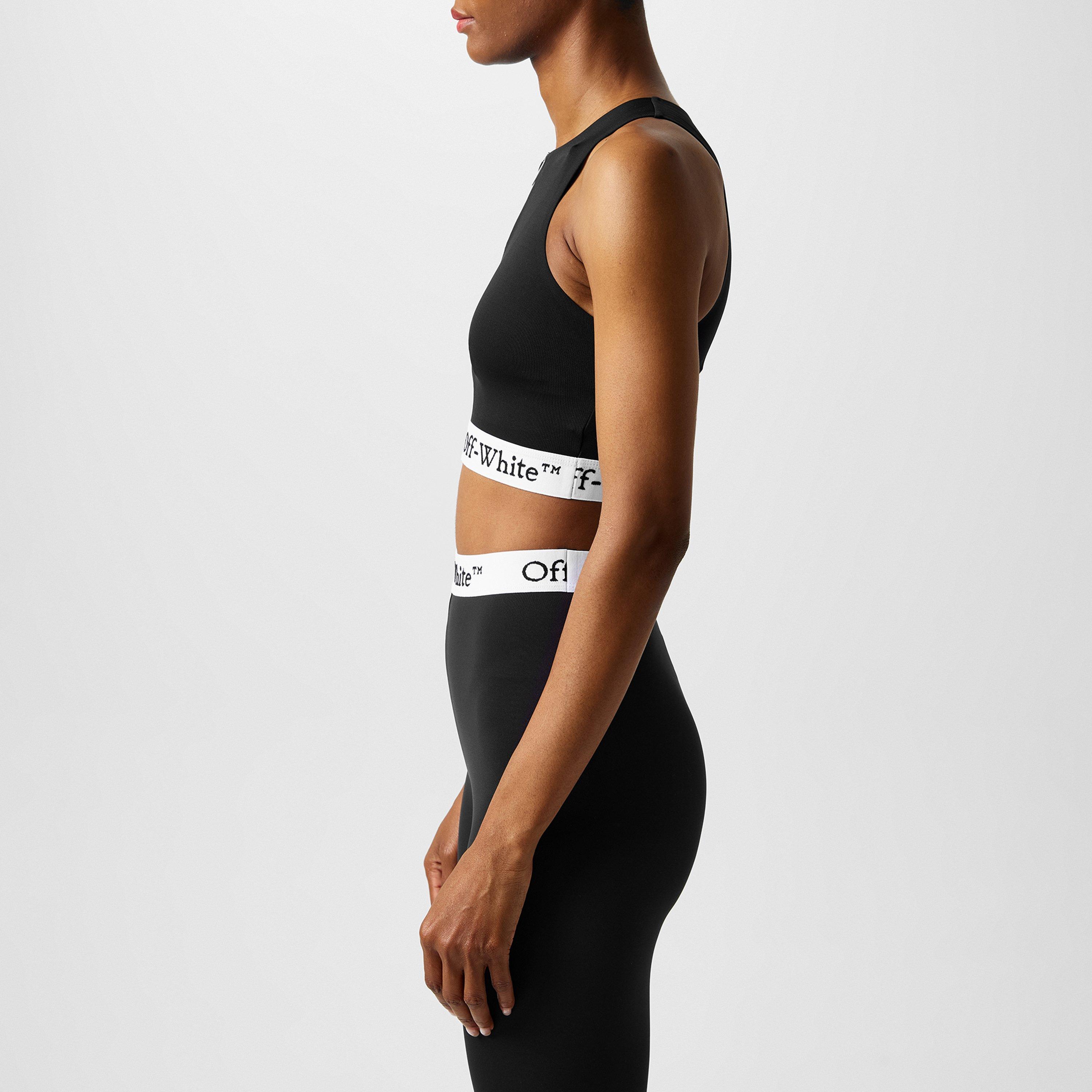 Black - Off White - Women's Zip-Up Rowing Top - 2