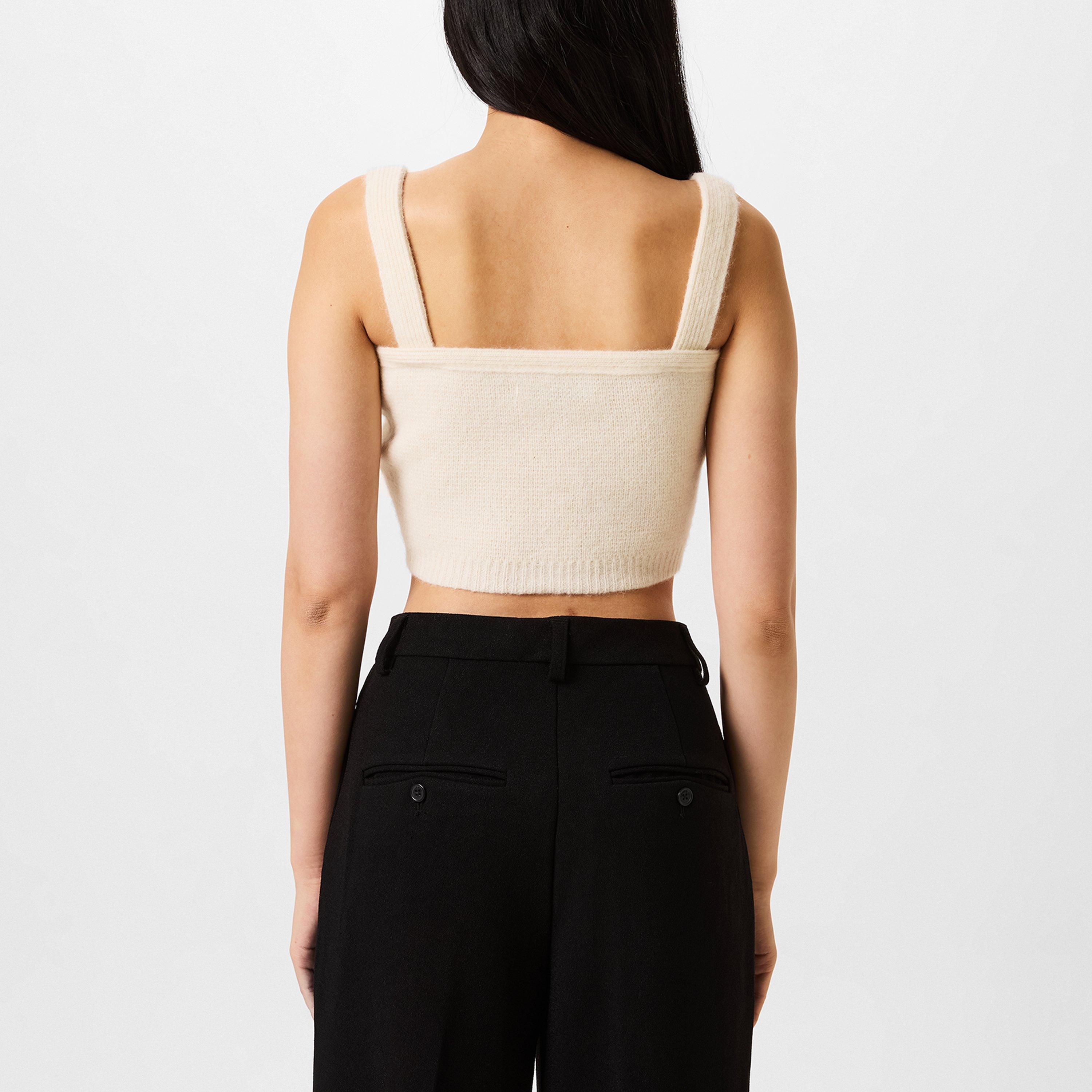 White - Alessandra Rich - Knit Bralette Top - 3