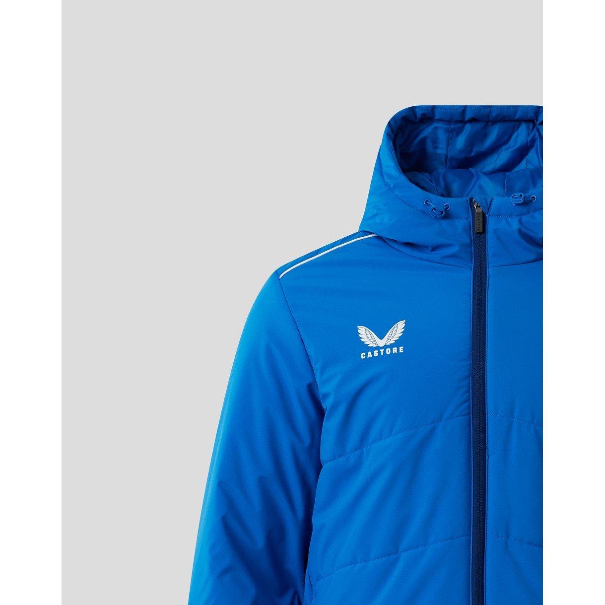 Adidas long bench jacket best sale