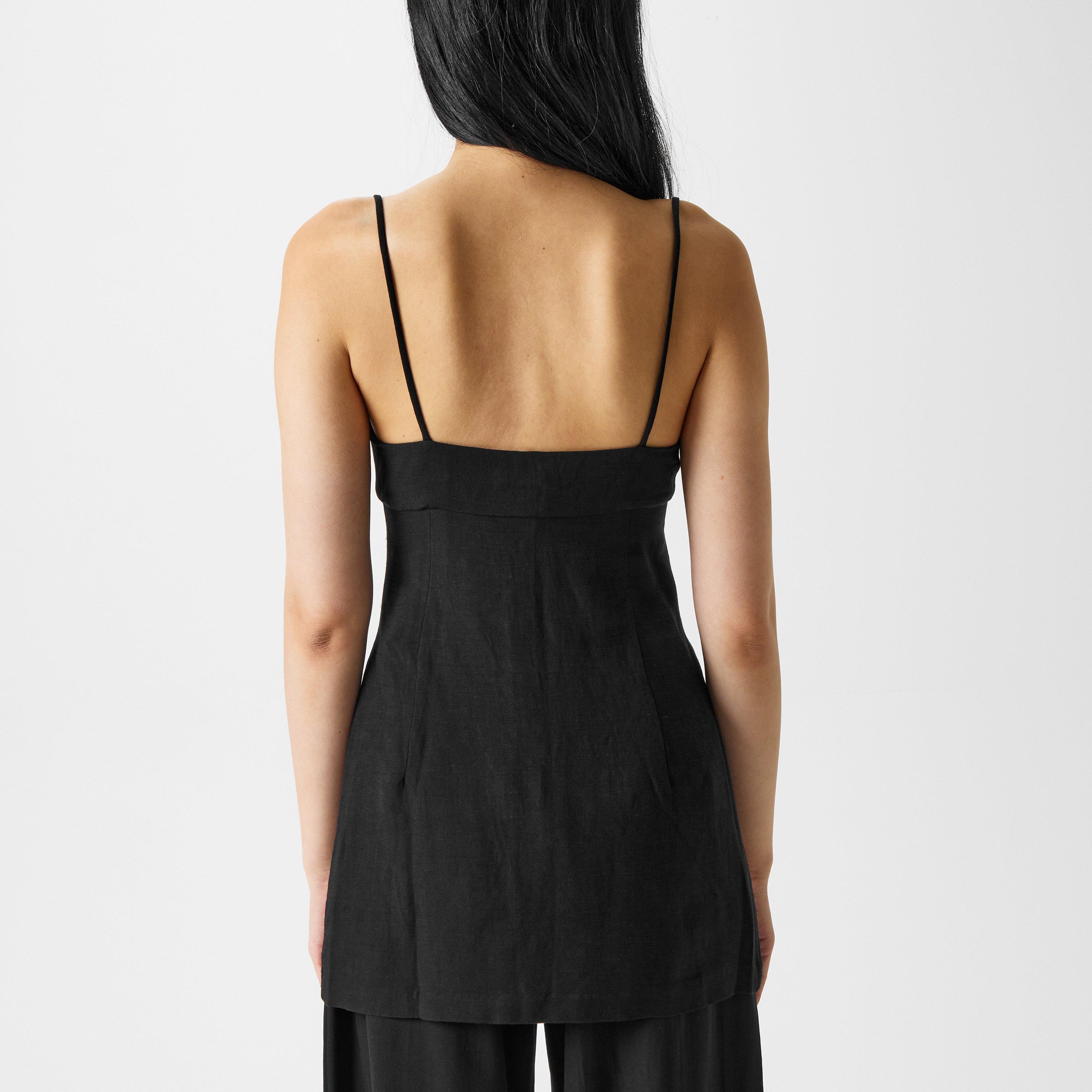 Black - St. Agni - Tie Front Top - 3