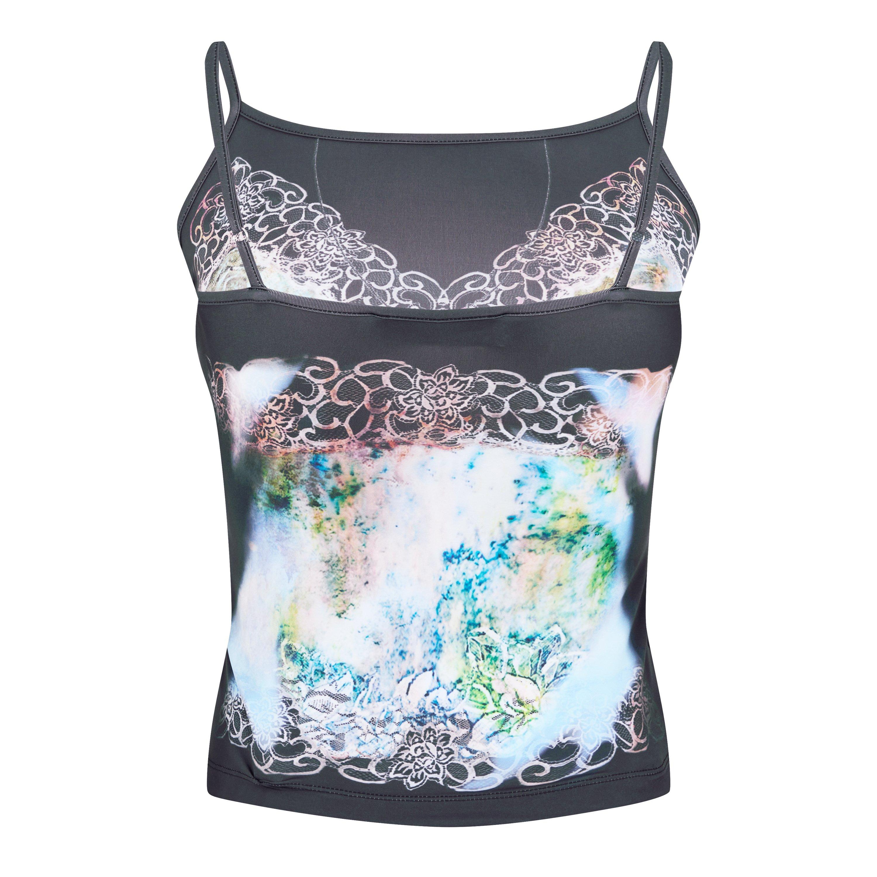 Black - Y Project - Lace Print Tank Top - 6