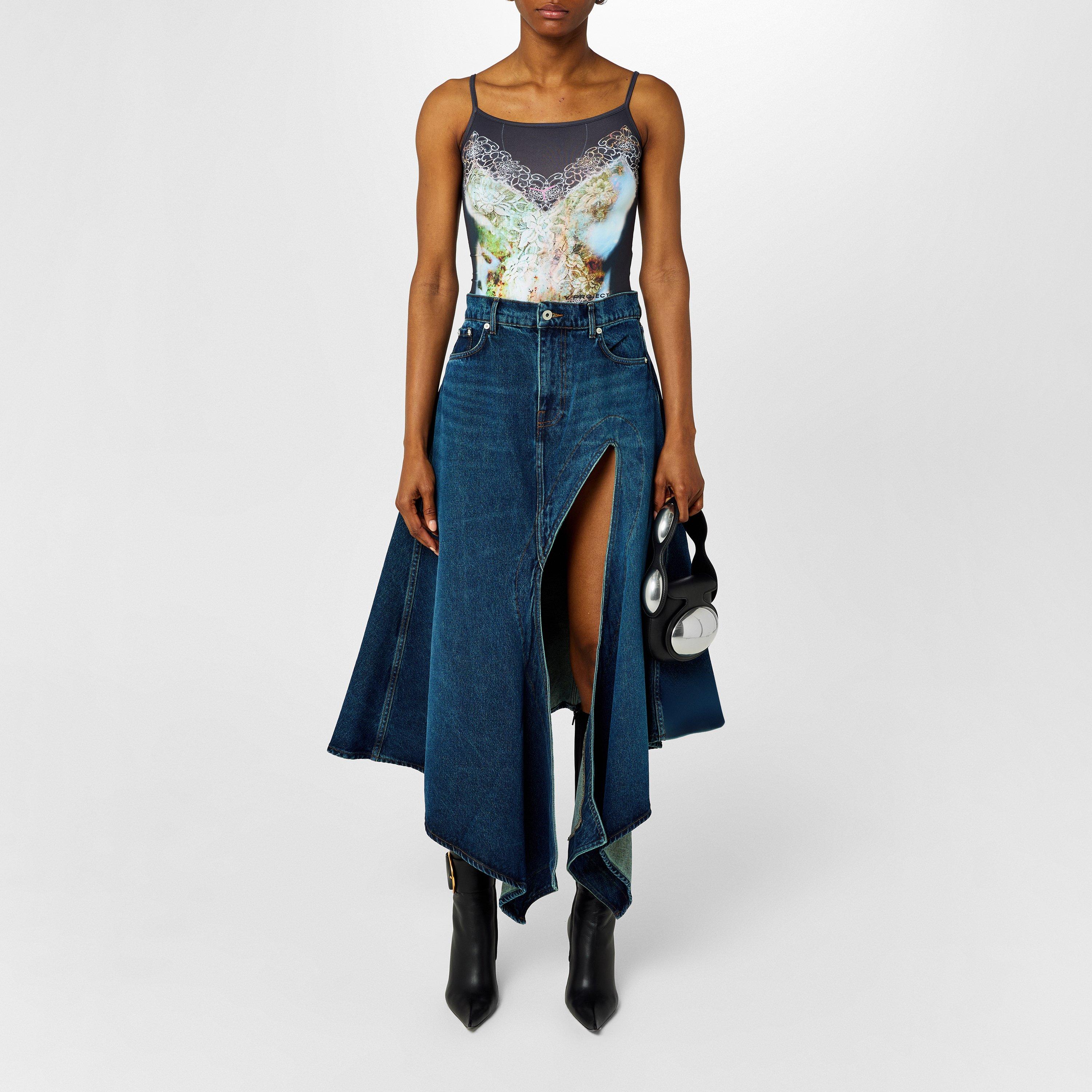 Black - Y Project - Lace Print Tank Top - 4