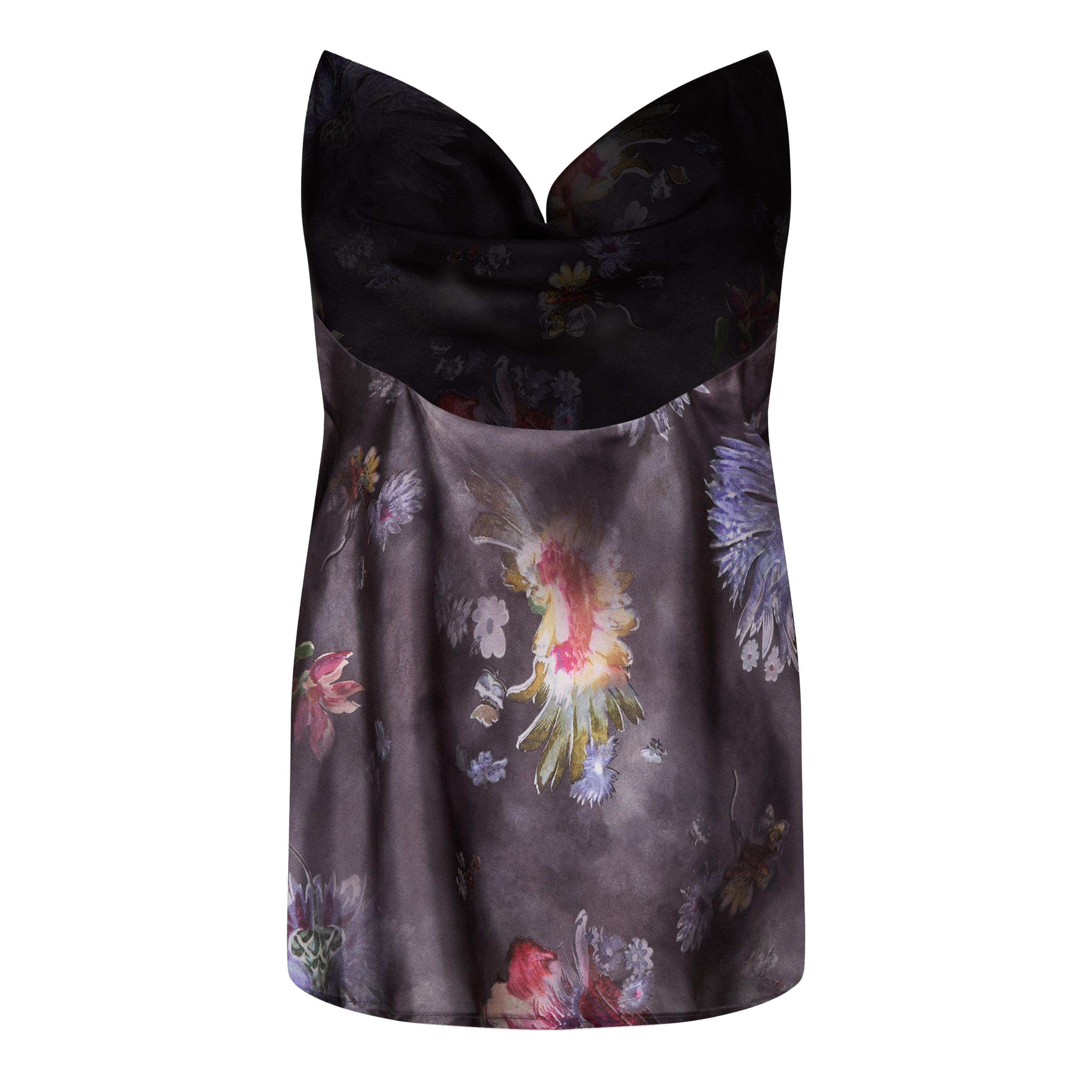 Dark Floral - Y Project - Invisible Strap Top - 2