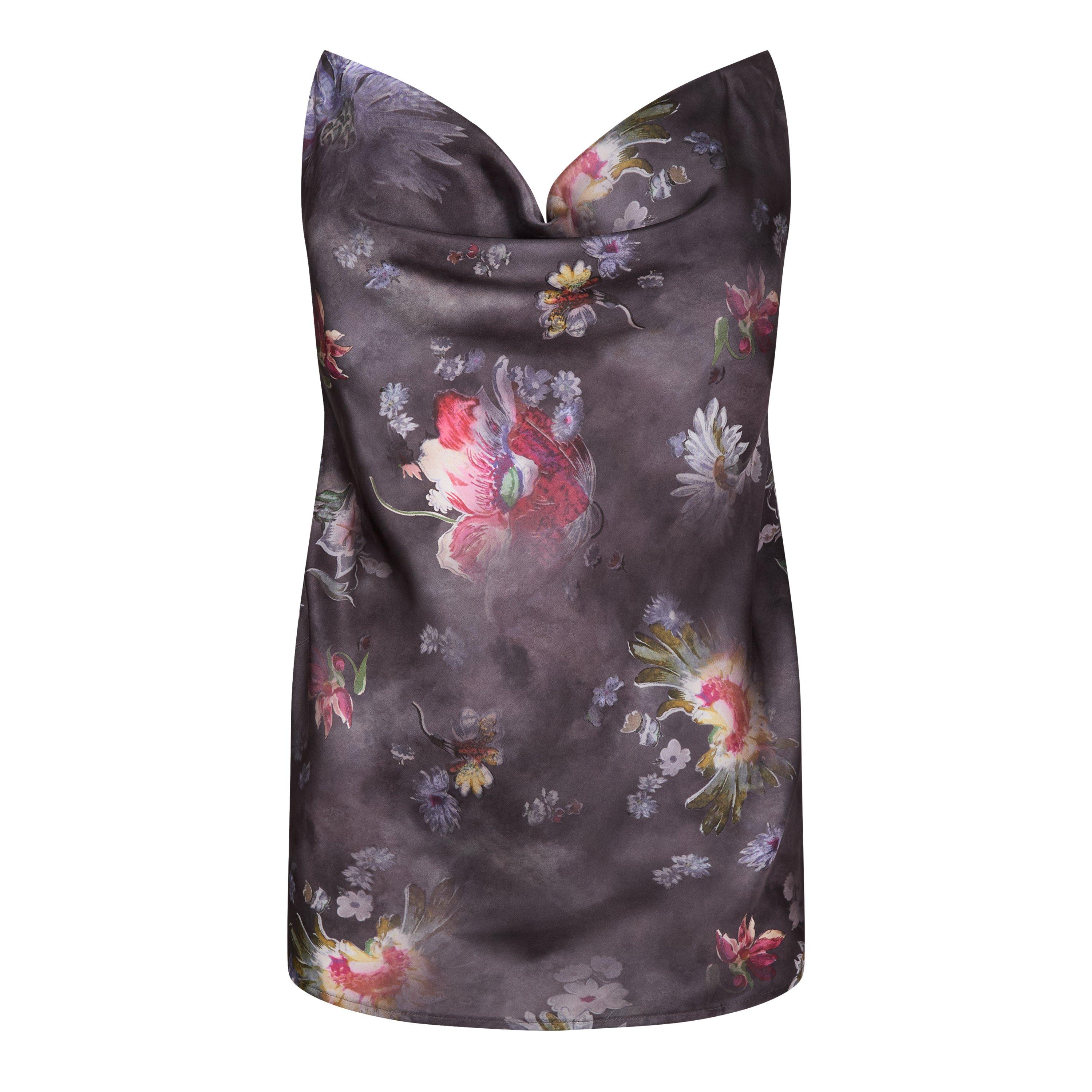 Dark Floral - Y Project - Invisible Strap Top - 7