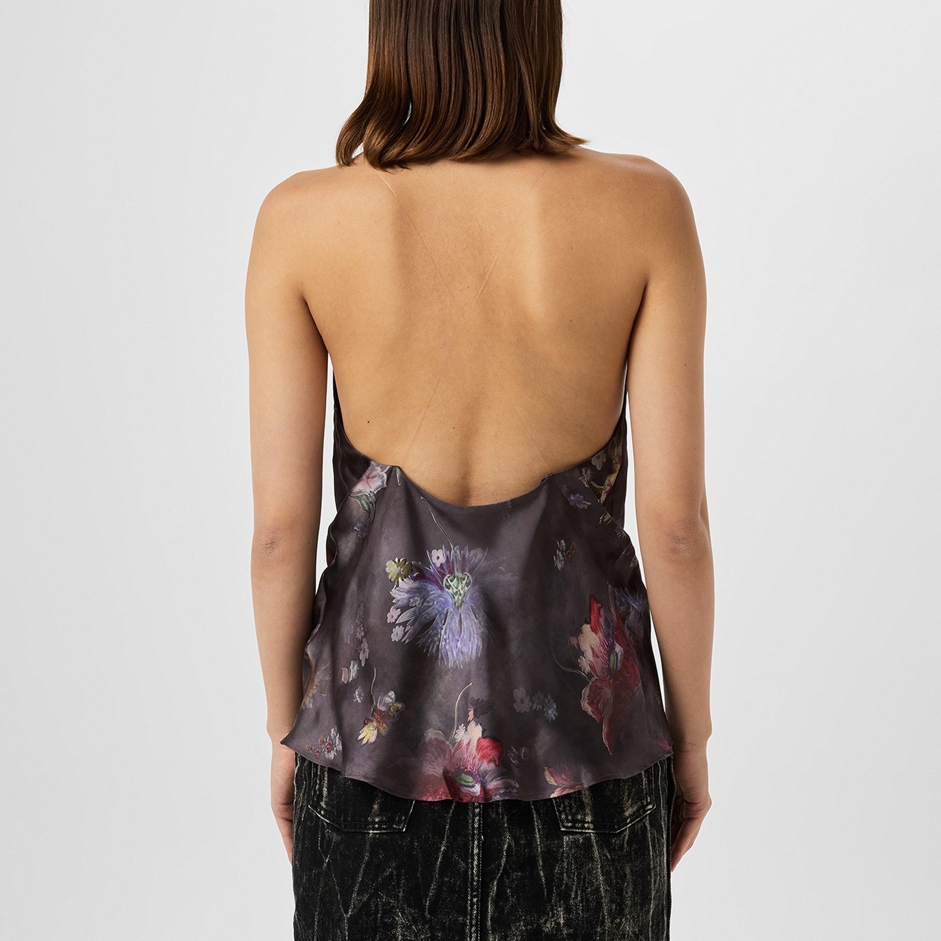 Dark Floral - Y Project - Invisible Strap Top - 4