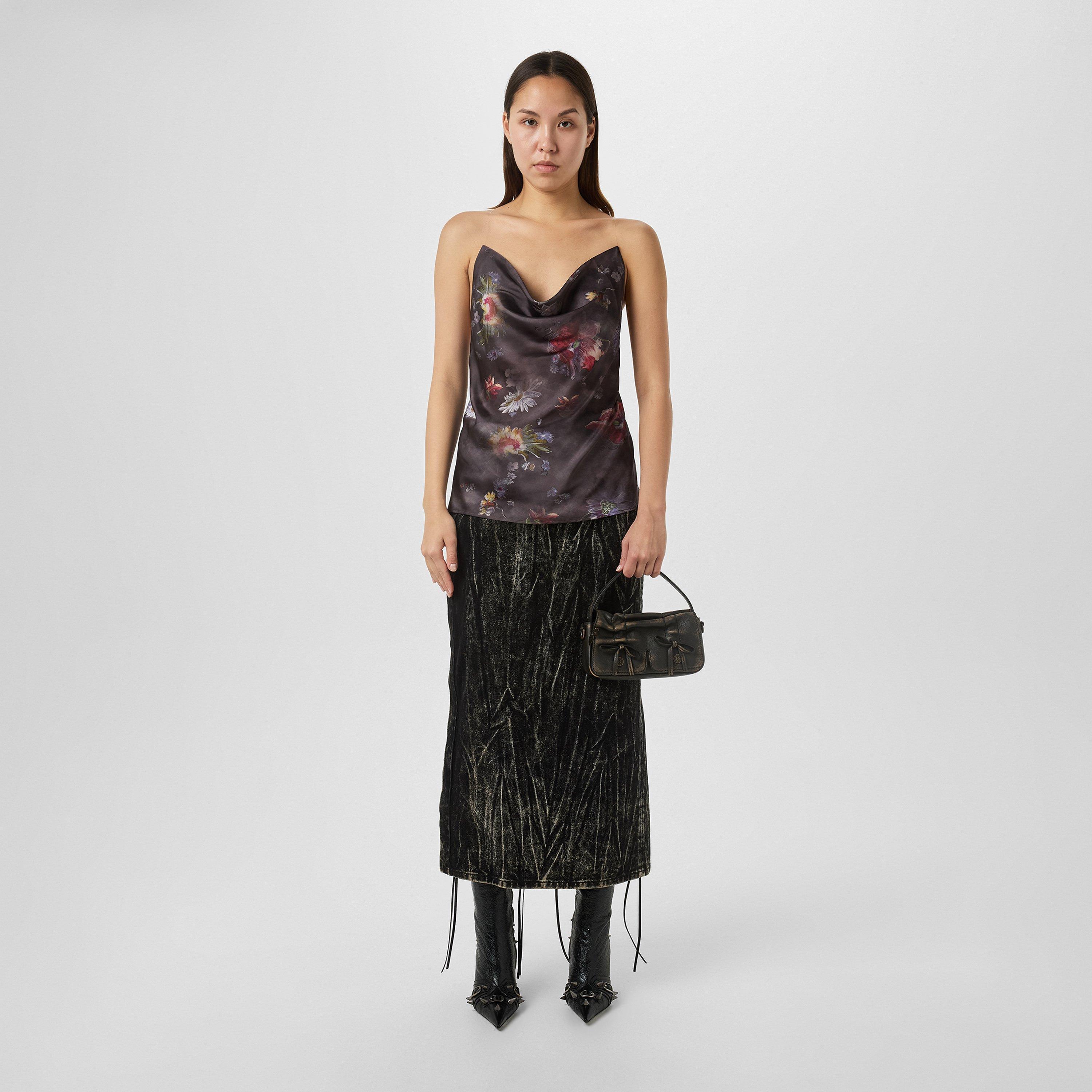 Dark Floral - Y Project - Invisible Strap Top - 6