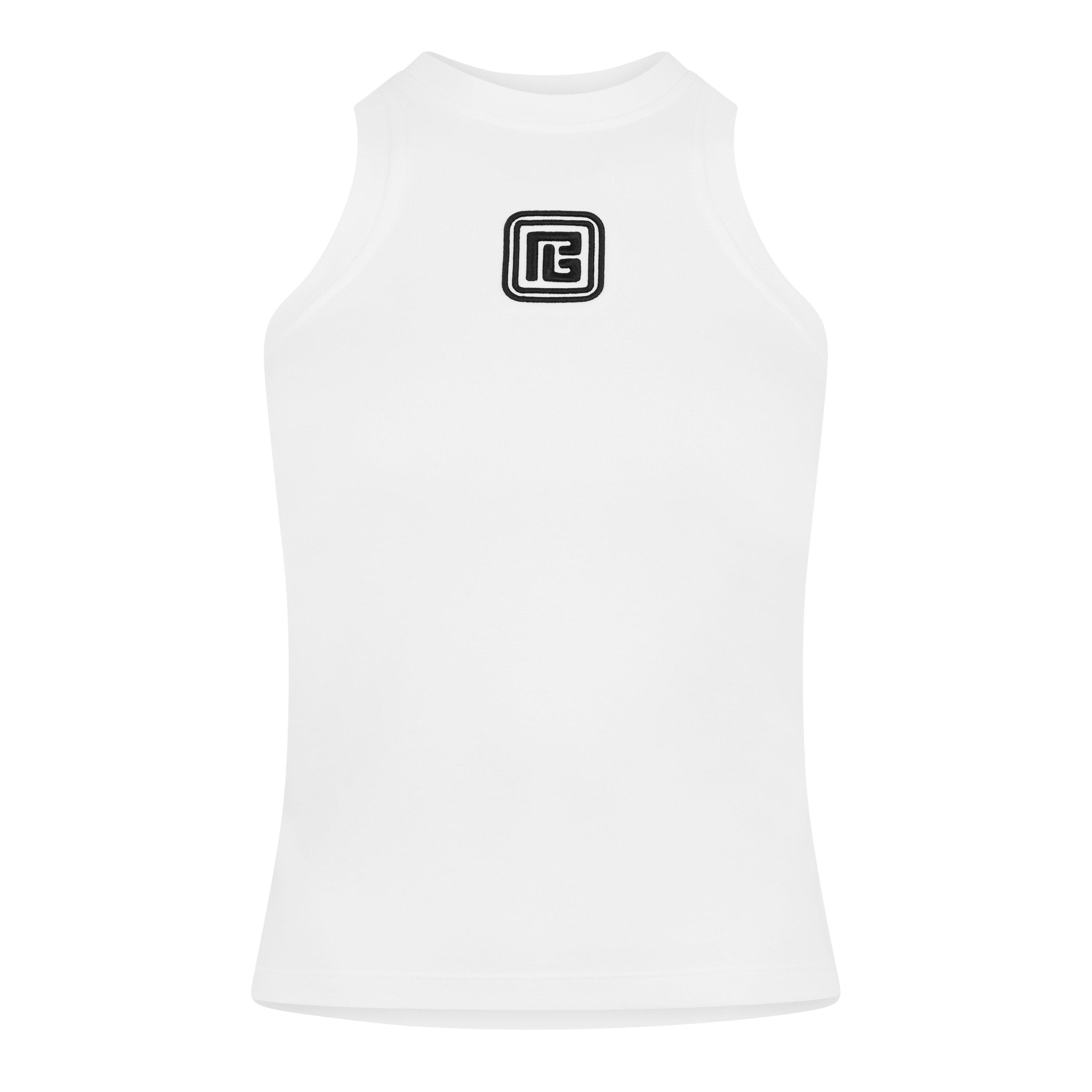Blanc/Noir - Balmain - Retro Pb Tank Top - 5