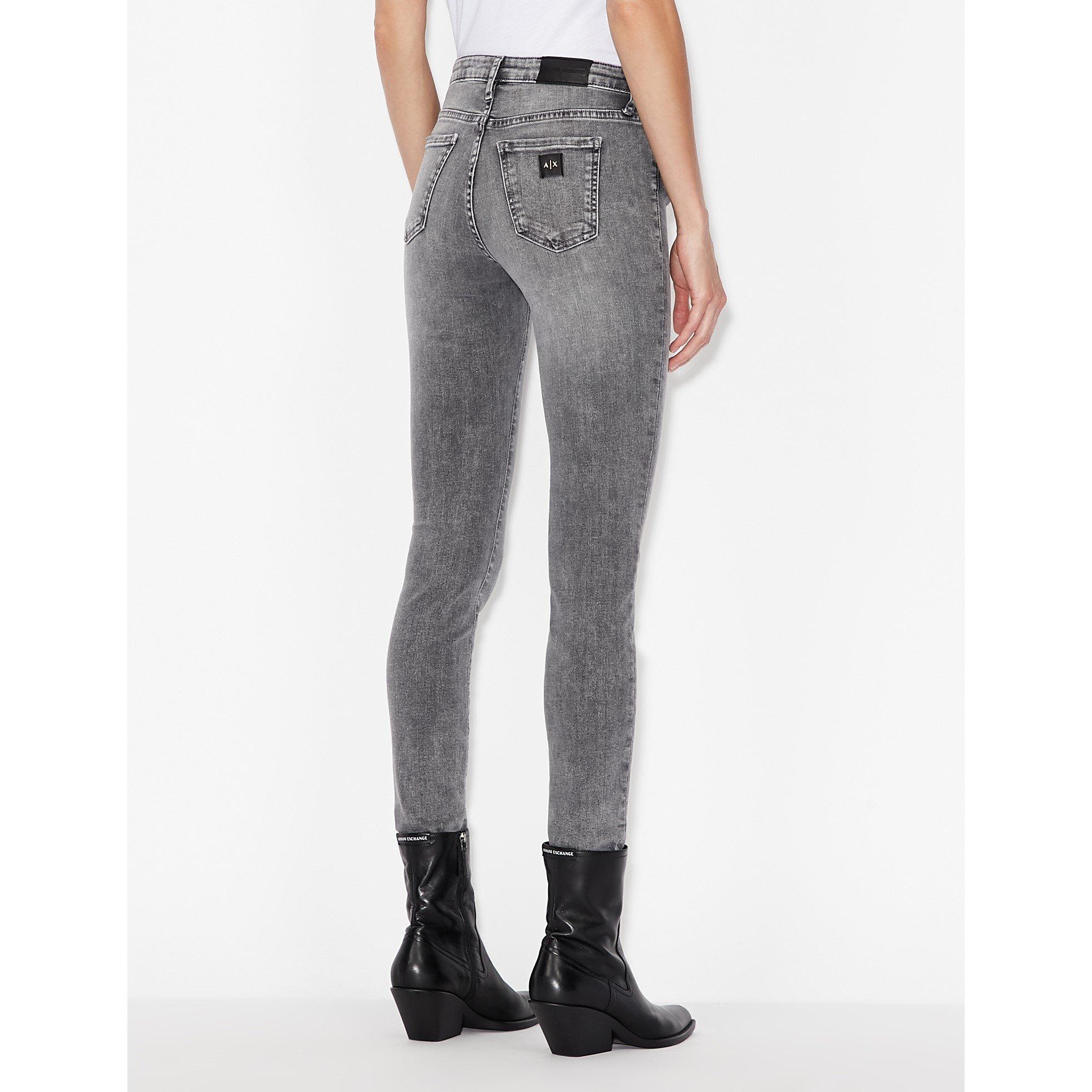 Grey Denim - Armani Exchange - Women's Skinny Jeans - 2