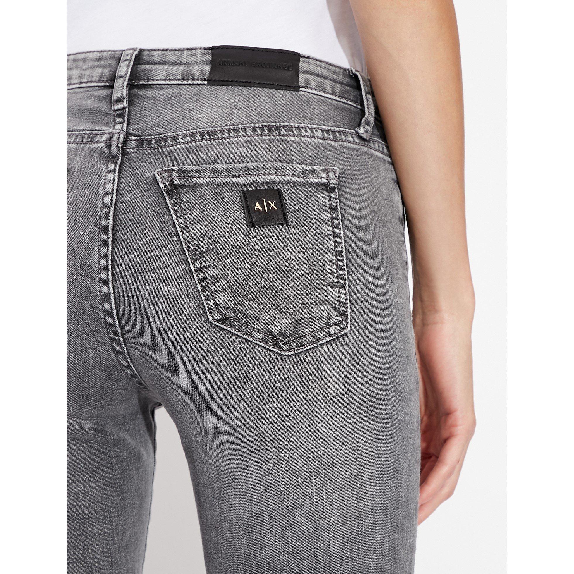 Grey Denim - Armani Exchange - Women's Skinny Jeans - 3