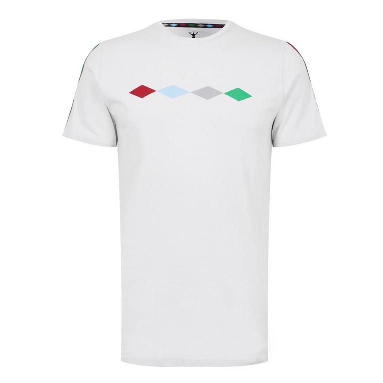 Allure - Castore - Fila Vit t-shirt med storfyrkantig logga - 1