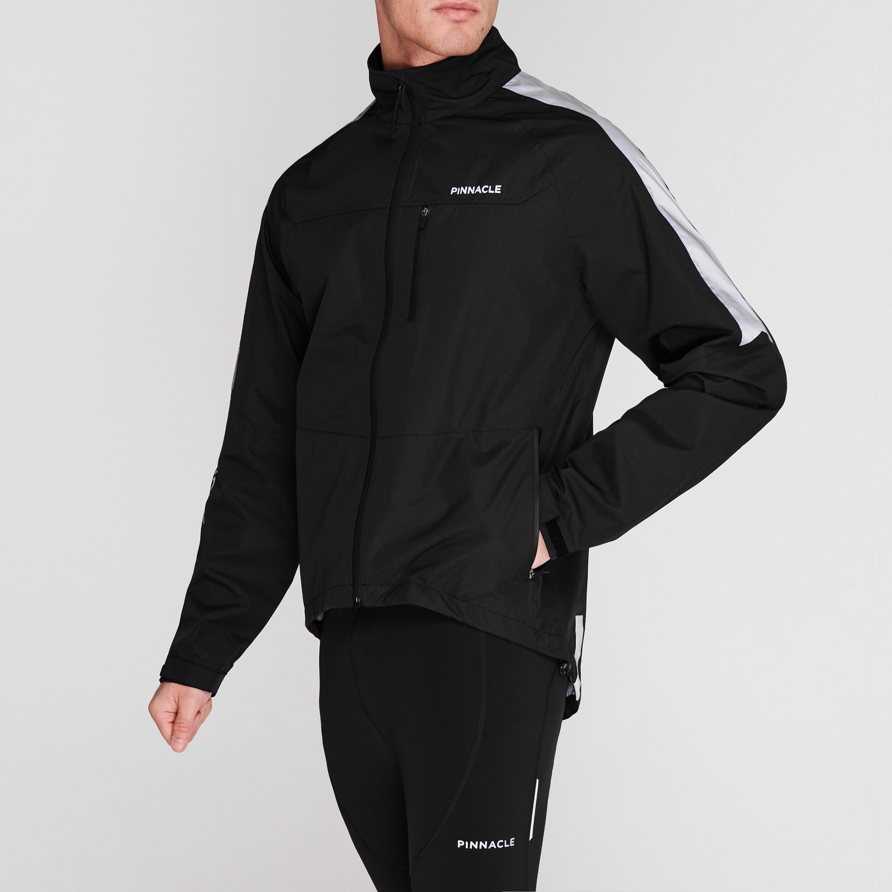 Black - Pinnacle - Men's Competition Waterproof Windproof Hooded Performance Cycling Jacket - 2