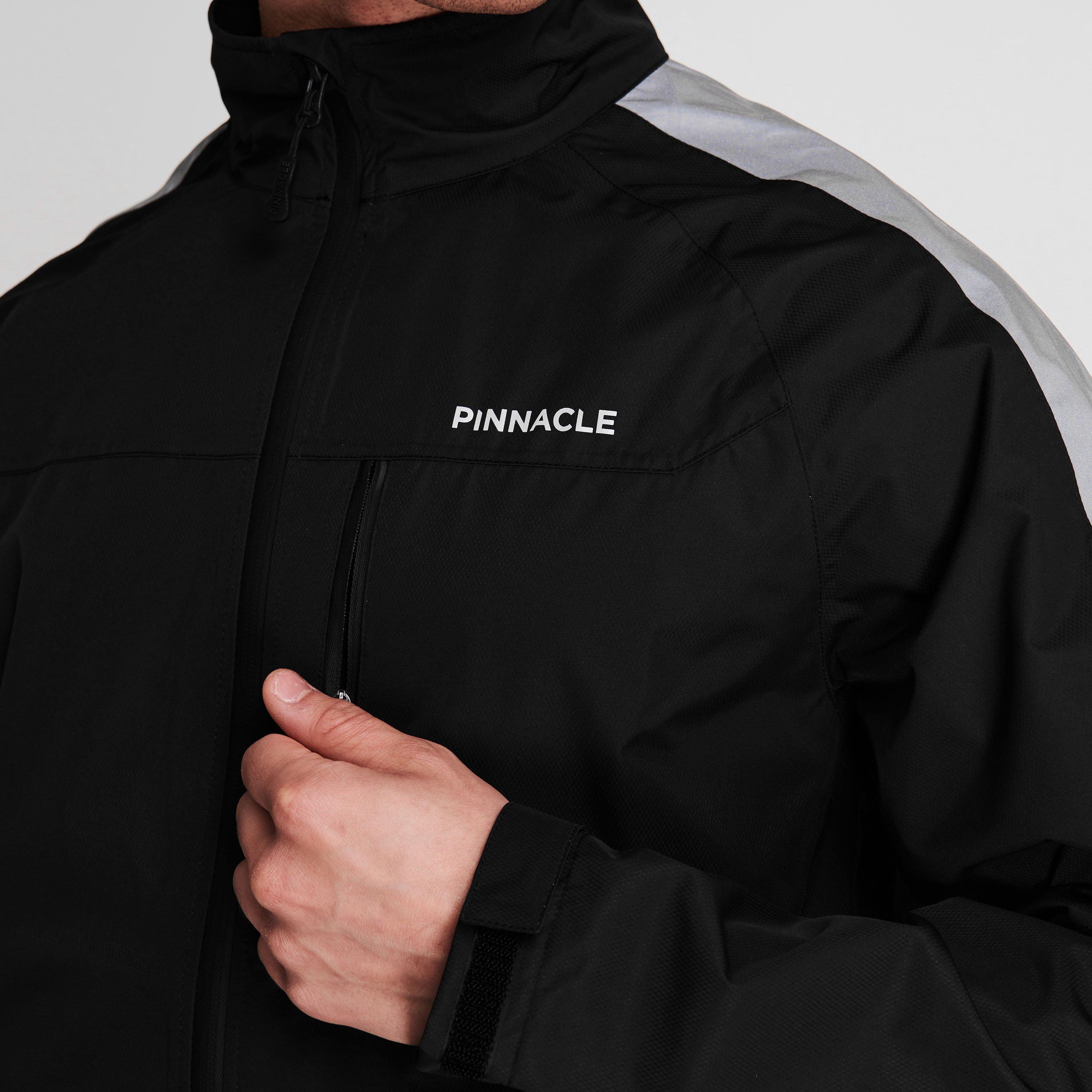 Black - Pinnacle - Men's Competition Waterproof Windproof Hooded Performance Cycling Jacket - 4