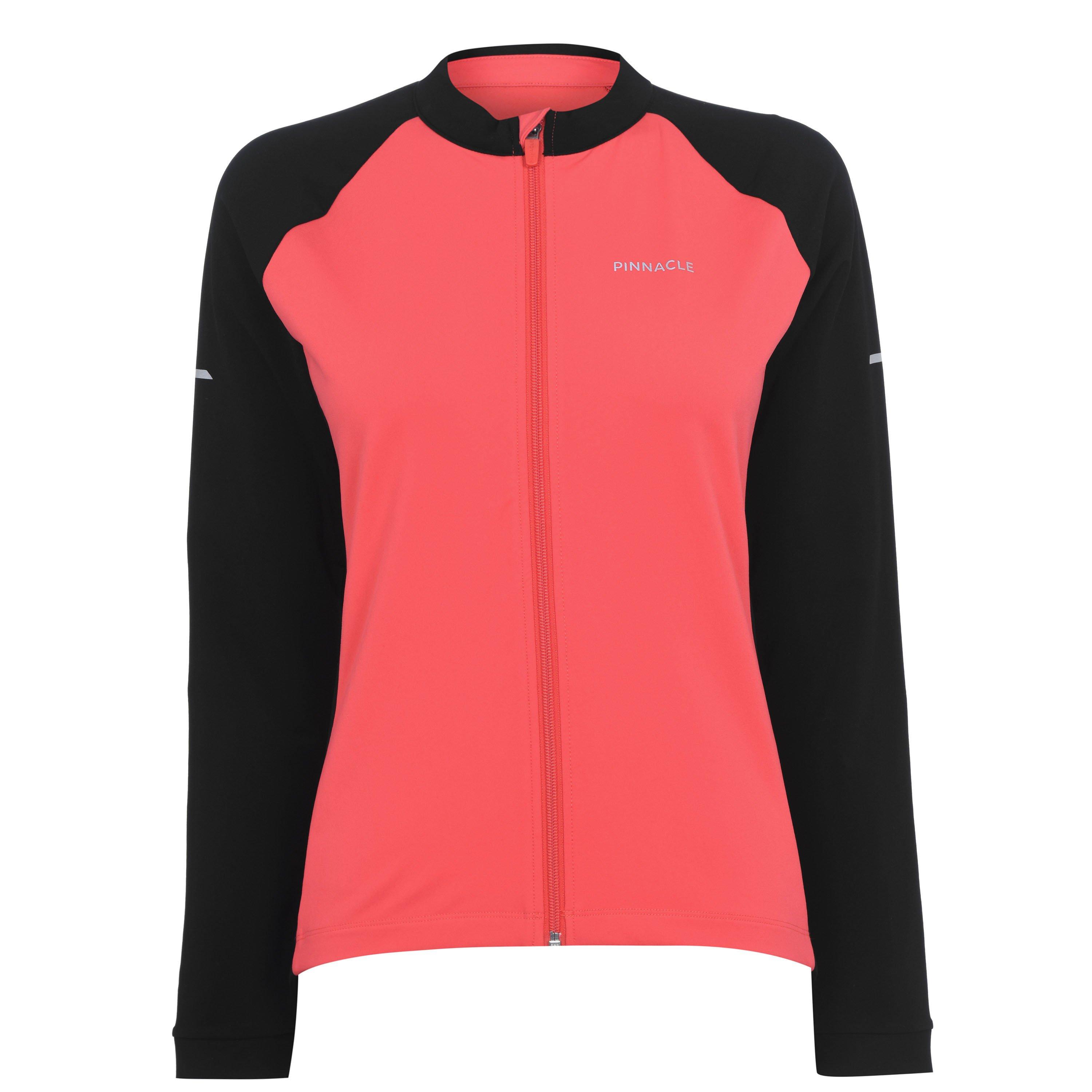 Pinnacle Women's Thermal Long Sleeve Cycling Jersey - Coral - 8 (XS)