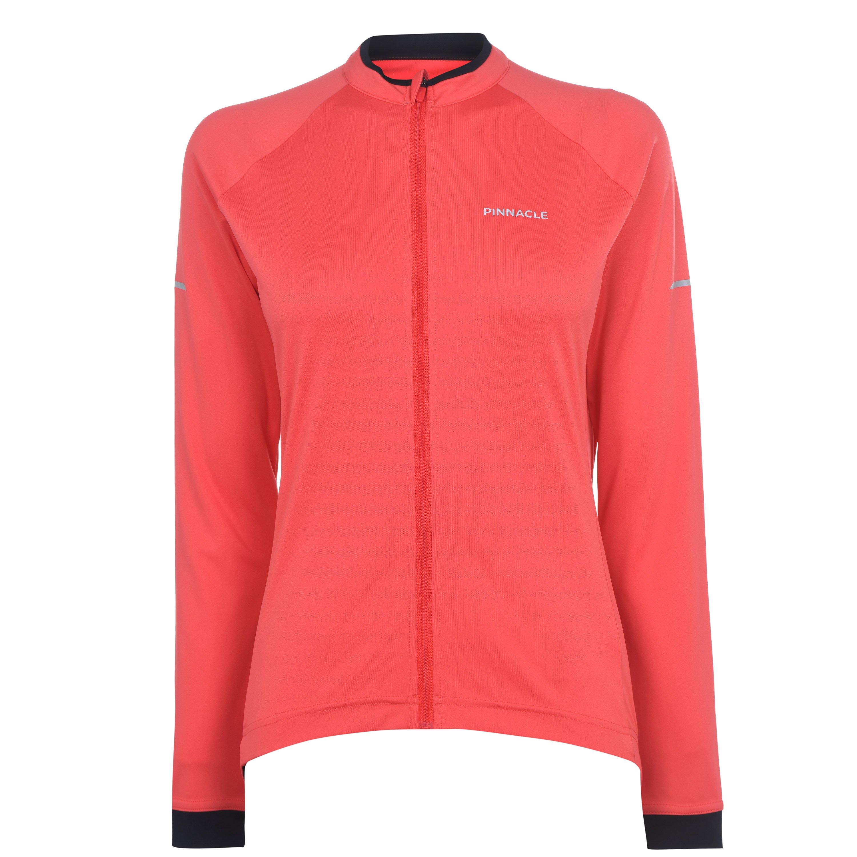 Pinnacle Women's Long Sleeve Cycling Jersey - Coral - 10 (S)