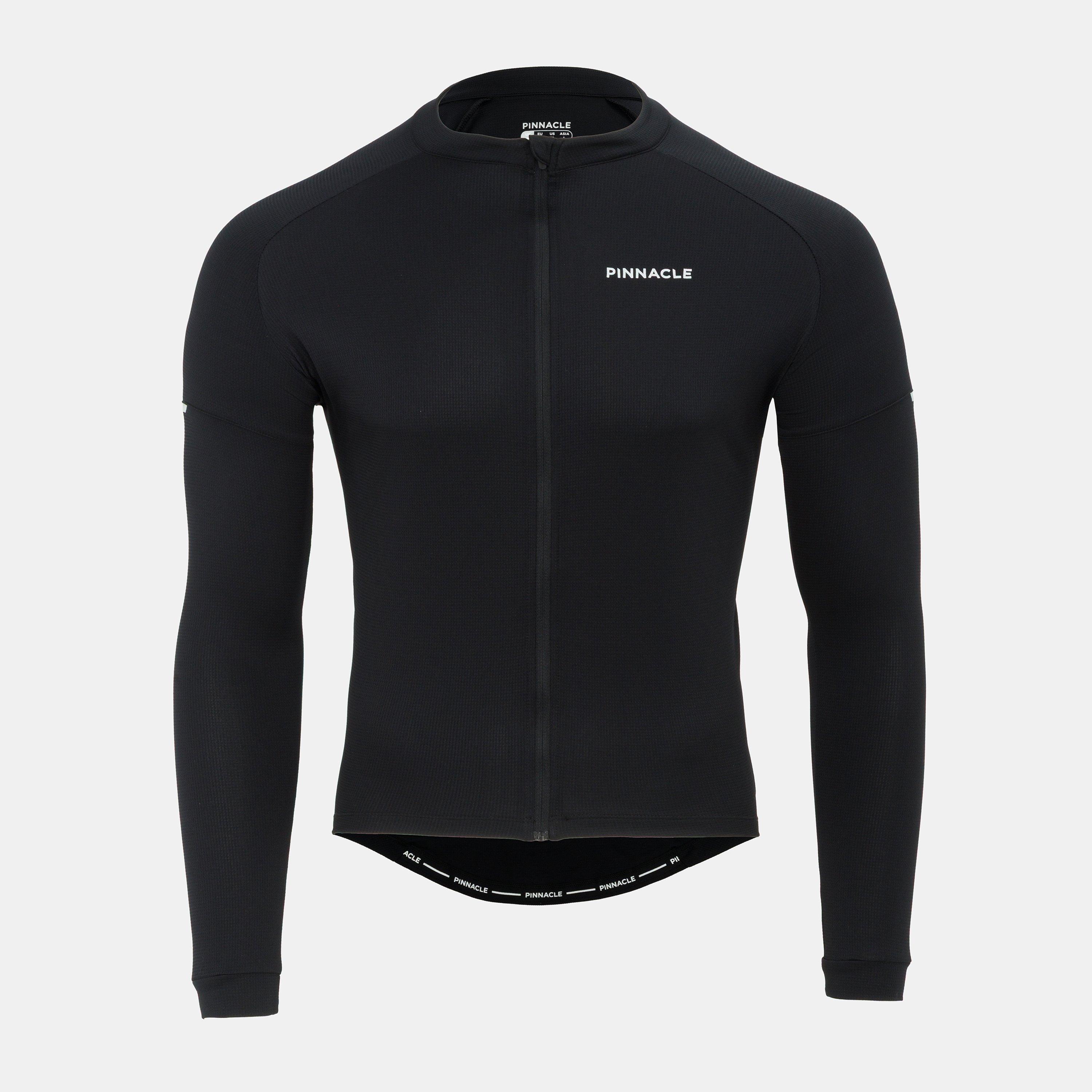 Black - Pinnacle - Long Sleeve Cycling Jersey Mens - 1