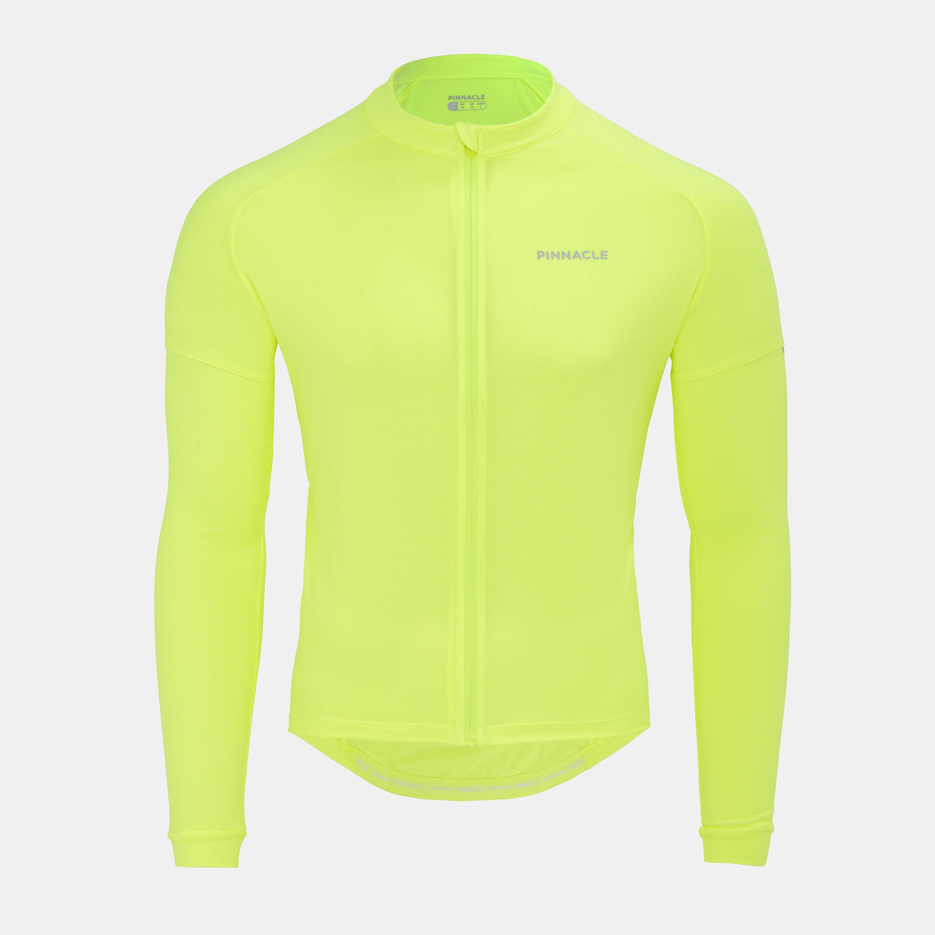 Yellow - Pinnacle - Long Sleeve Cycling Jersey Mens - 1