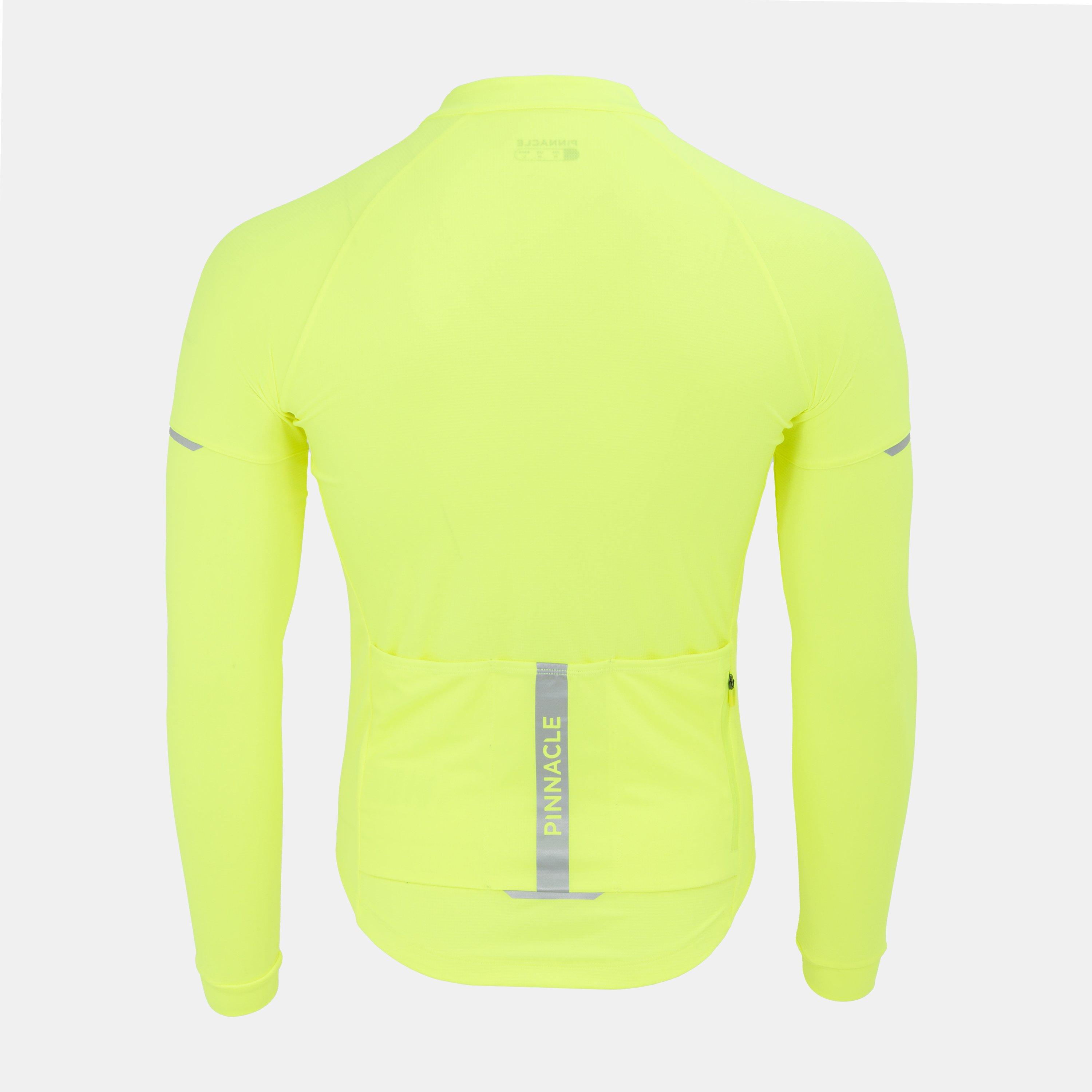 Yellow - Pinnacle - Long Sleeve Cycling Jersey Mens - 2
