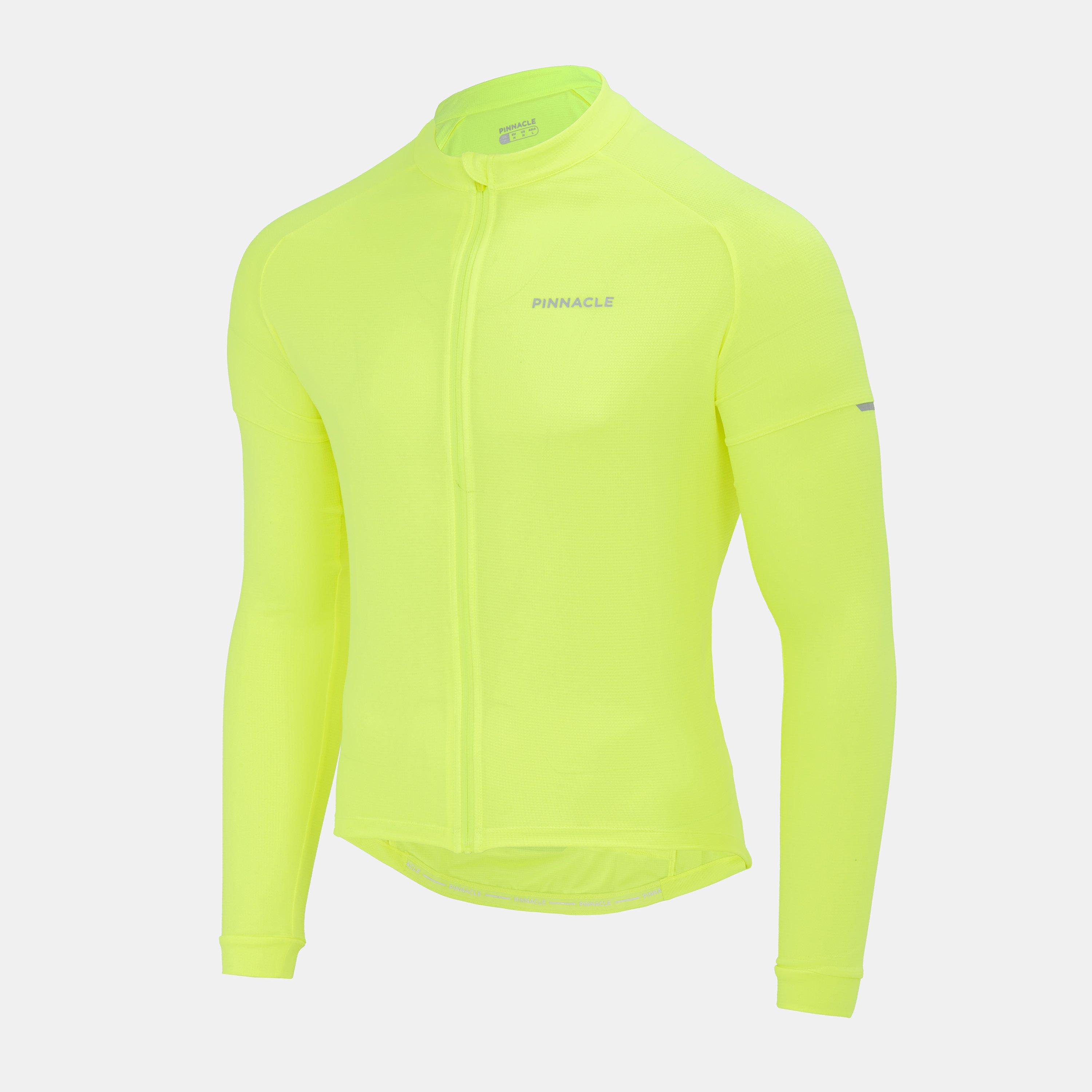 Yellow - Pinnacle - Long Sleeve Cycling Jersey Mens - 3