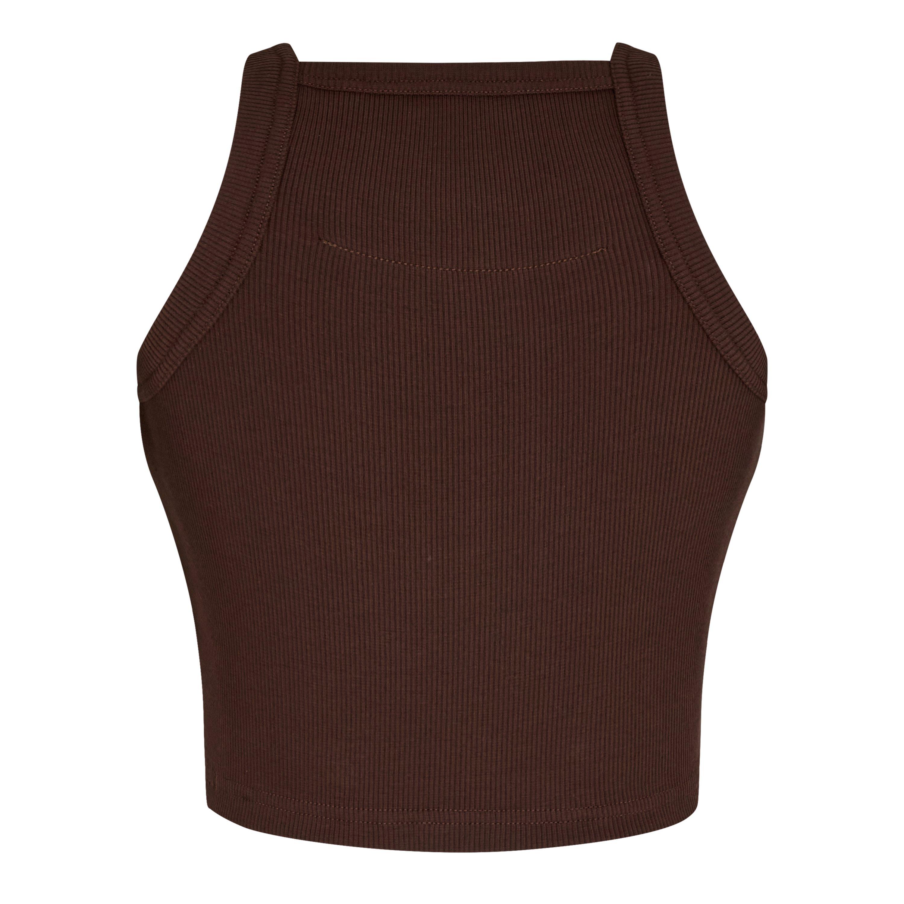 Russet Brown - GIVENCHY - 4g Plaque Cropped Tank Top - 7