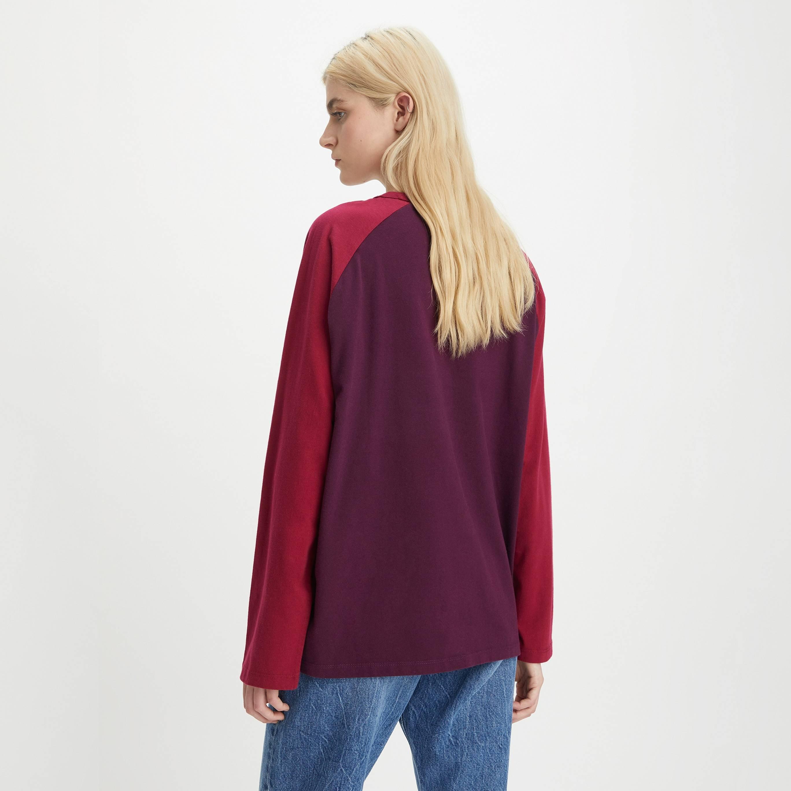 Plum/Beet Red - Levis - Levis Graphic Way Back Tee Ls 93 For - 4