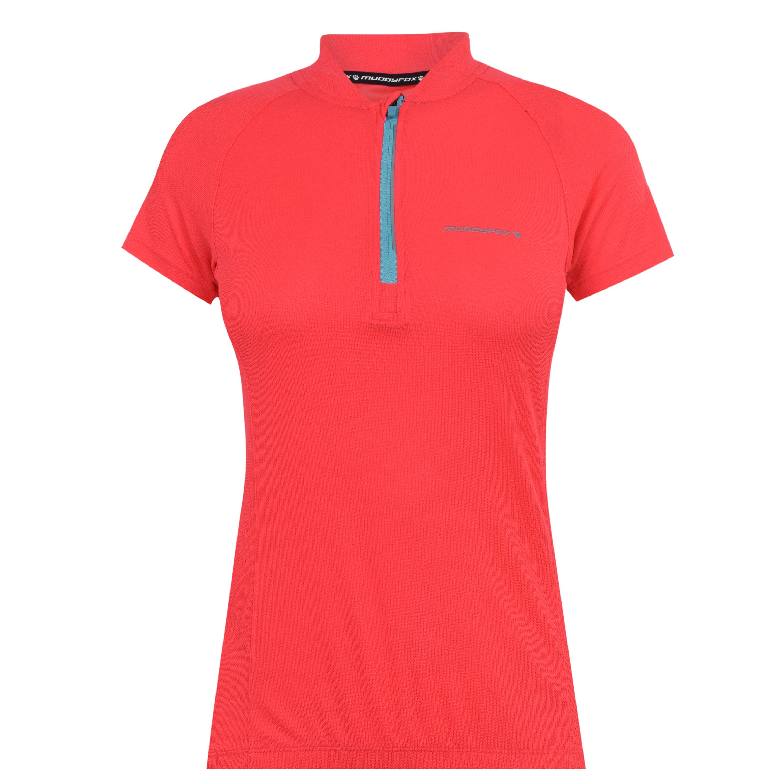 Coral/White - Muddyfox - Cycling Short Sleeve Jersey Ladies - 1