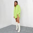 Vert - I Saw It First - ISAWITFIRST Sequin Oversized Shirt Dress - 3