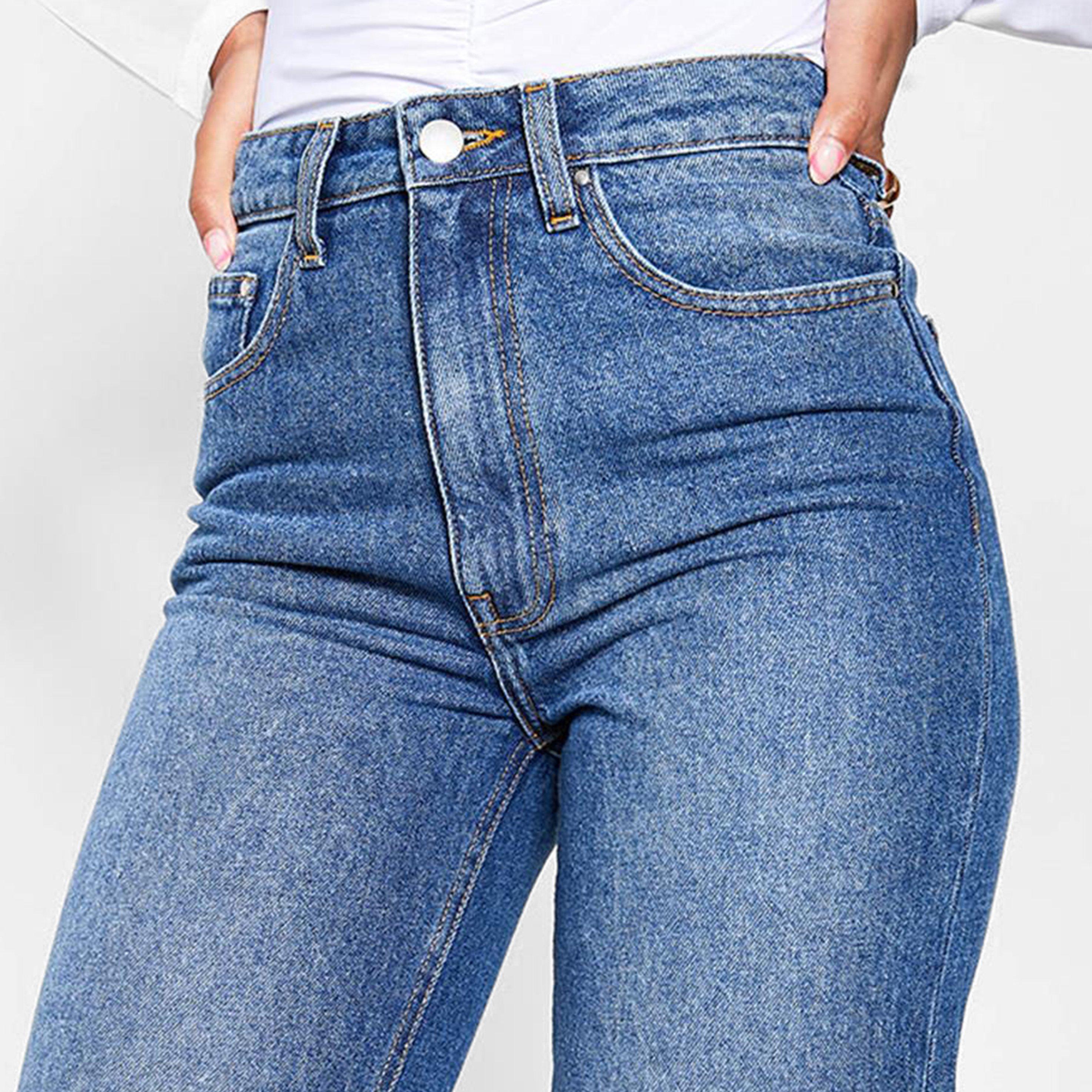 Blå - I Saw It First - ISAWITFIRST Rip Knee Mom Jeans - 5