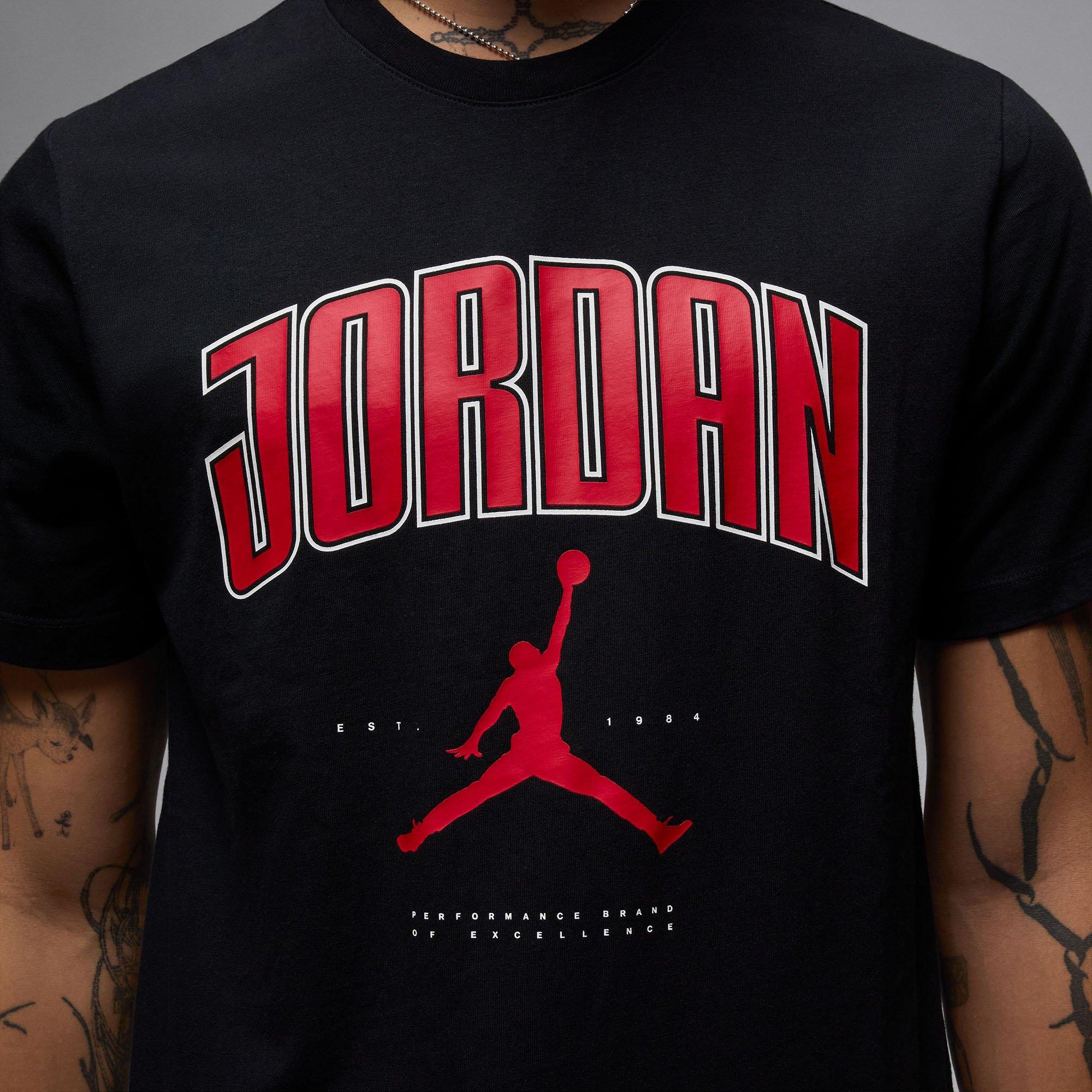Blk/Gym Red - Nike - Nike Jordan Mens T-Shirt - 4