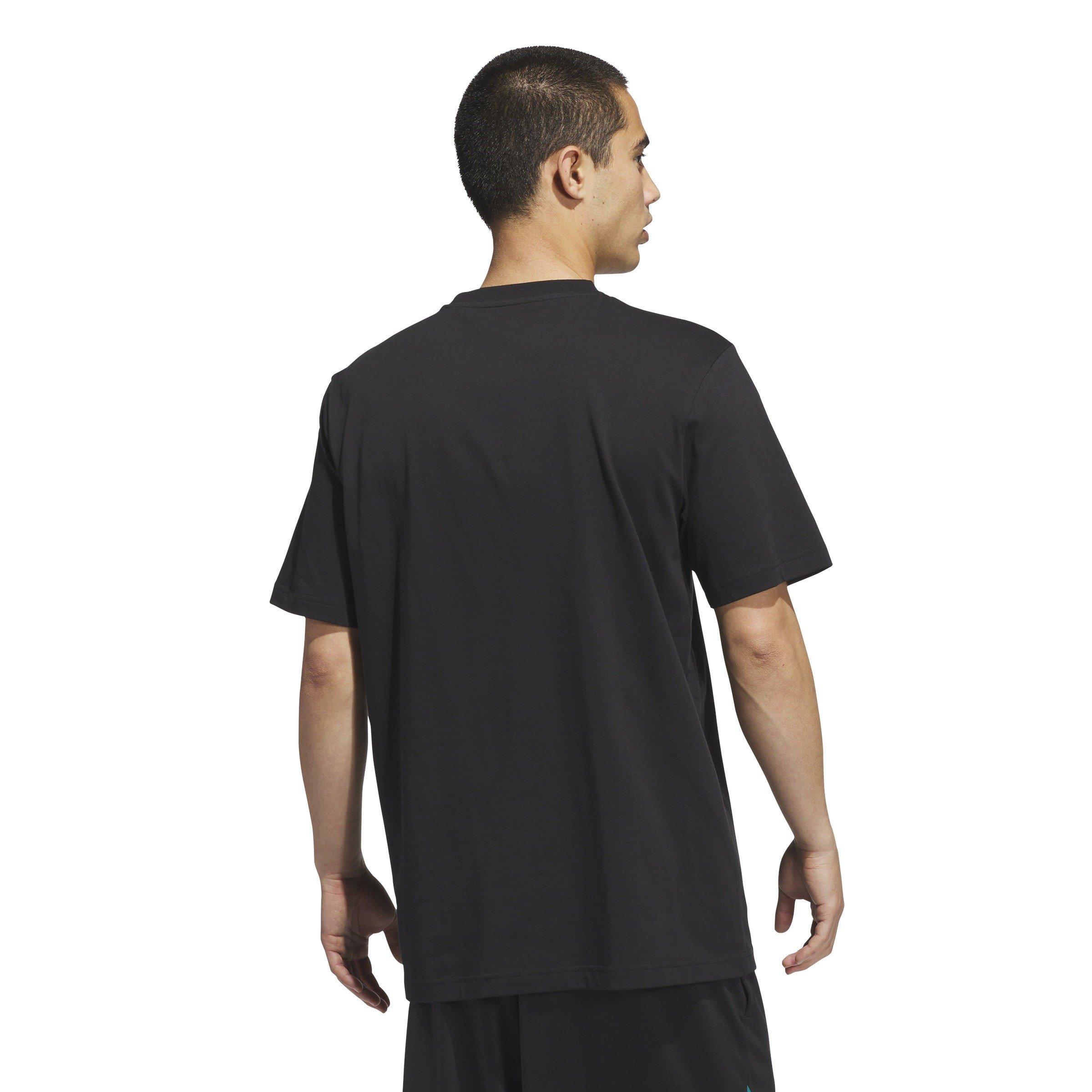 Black - adidas - Basketball Mens Graphic T-Shirt - 3