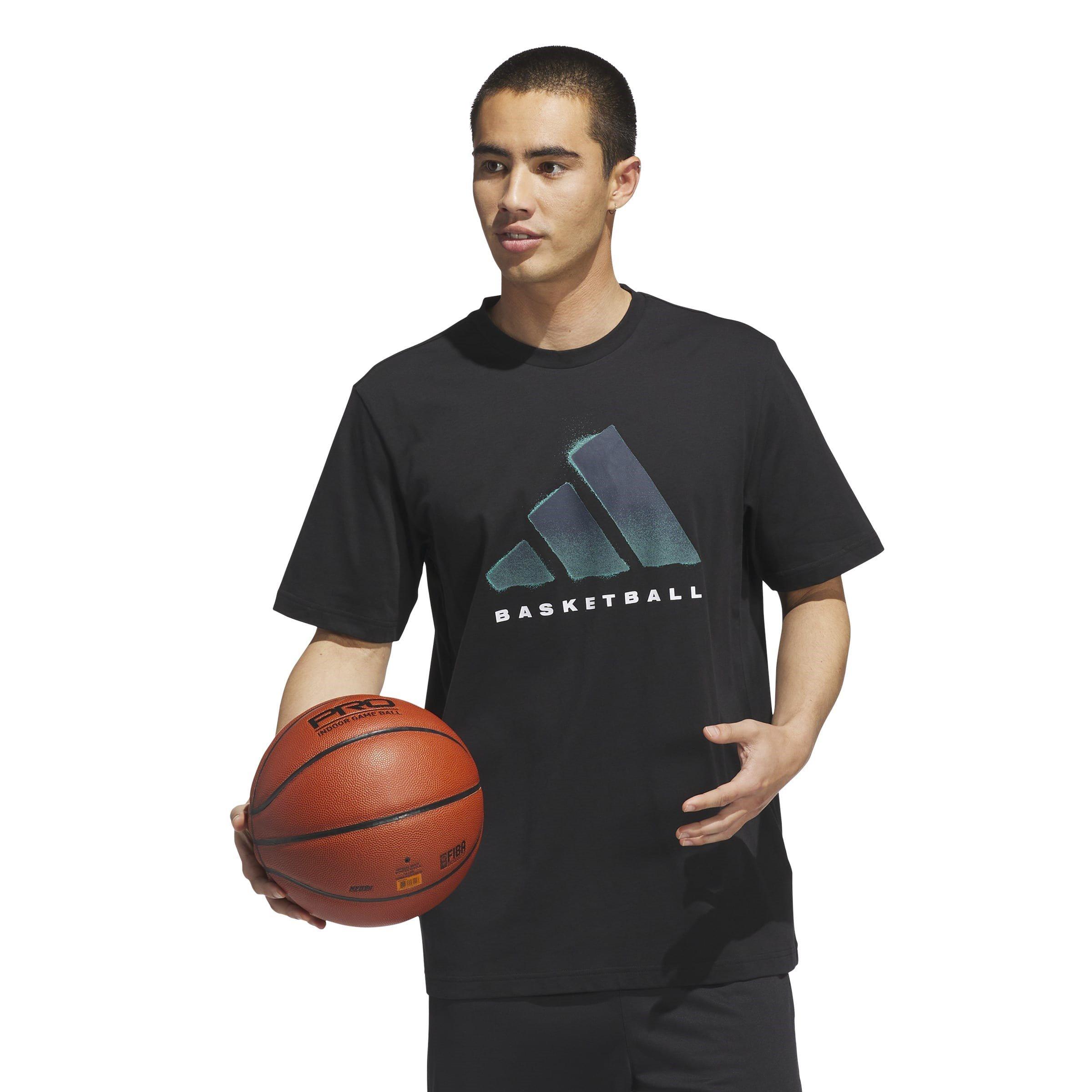Black - adidas - Basketball Mens Graphic T-Shirt - 4