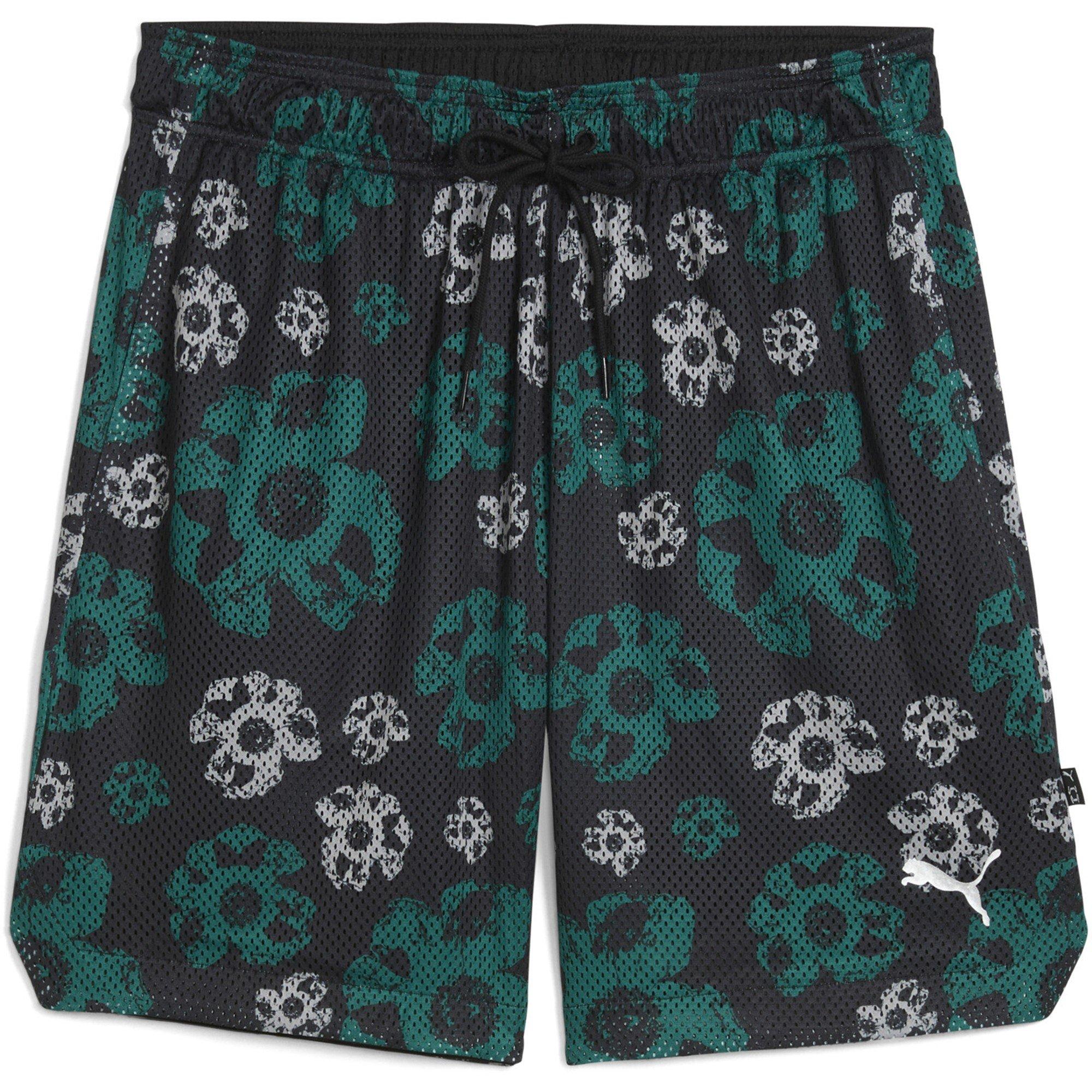 Puma Men's Hoopocalypse Reversible 7In Basketball Shorts - Black/Aop - L