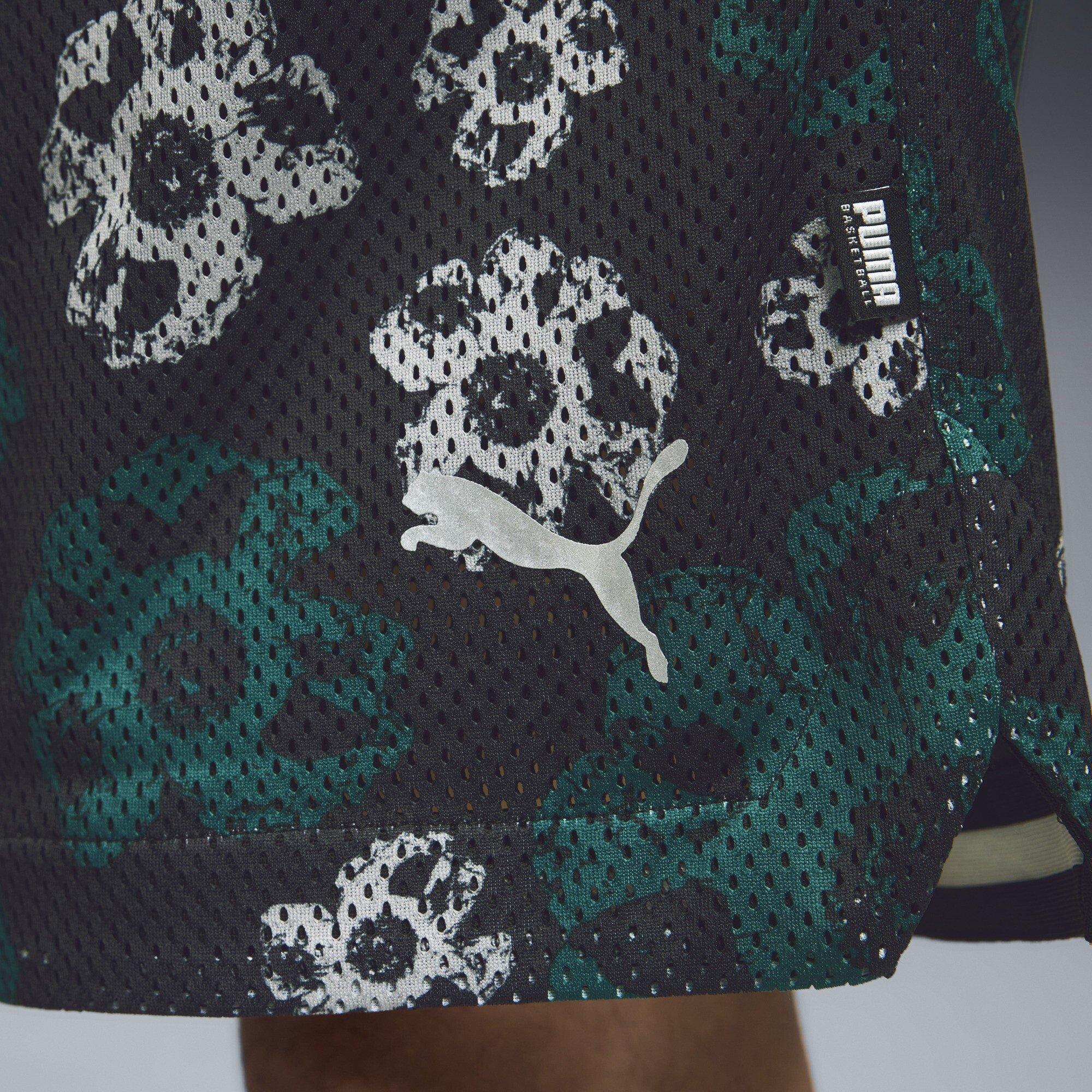 Black/Aop - Puma - Men's Hoopocalypse Reversible 7in Basketball Shorts - 6
