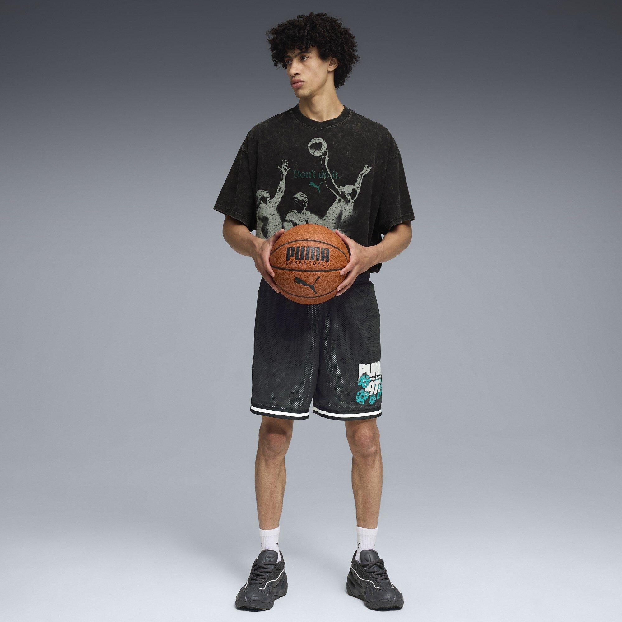 Black/Aop - Puma - Men's Hoopocalypse Reversible 7in Basketball Shorts - 7