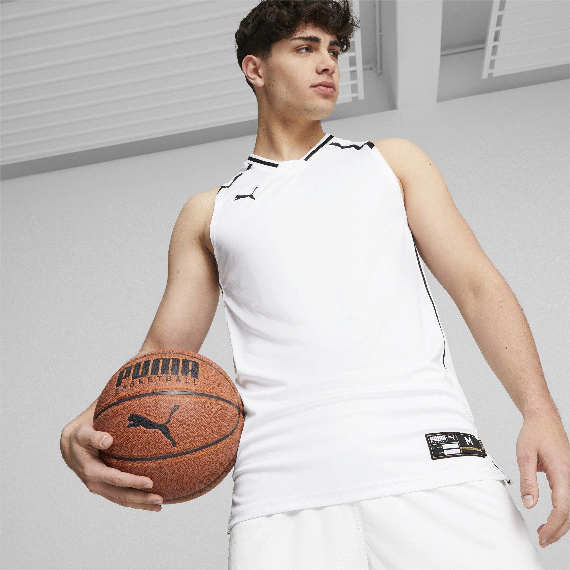 Branco - Puma - Men's Hoops Team Game Performance Basketball Jersey - 3