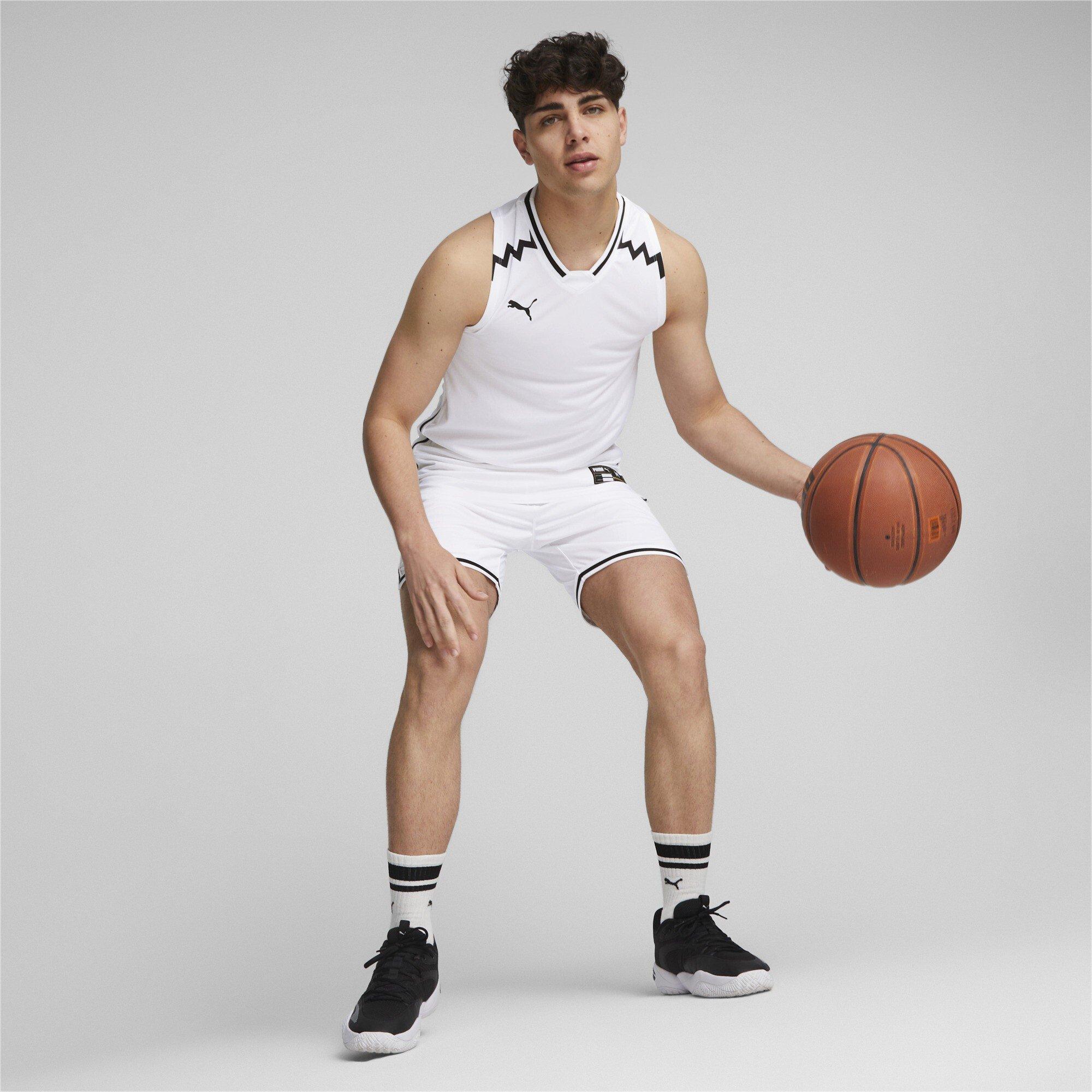Branco - Puma - Men's Hoops Team Game Performance Basketball Jersey - 5