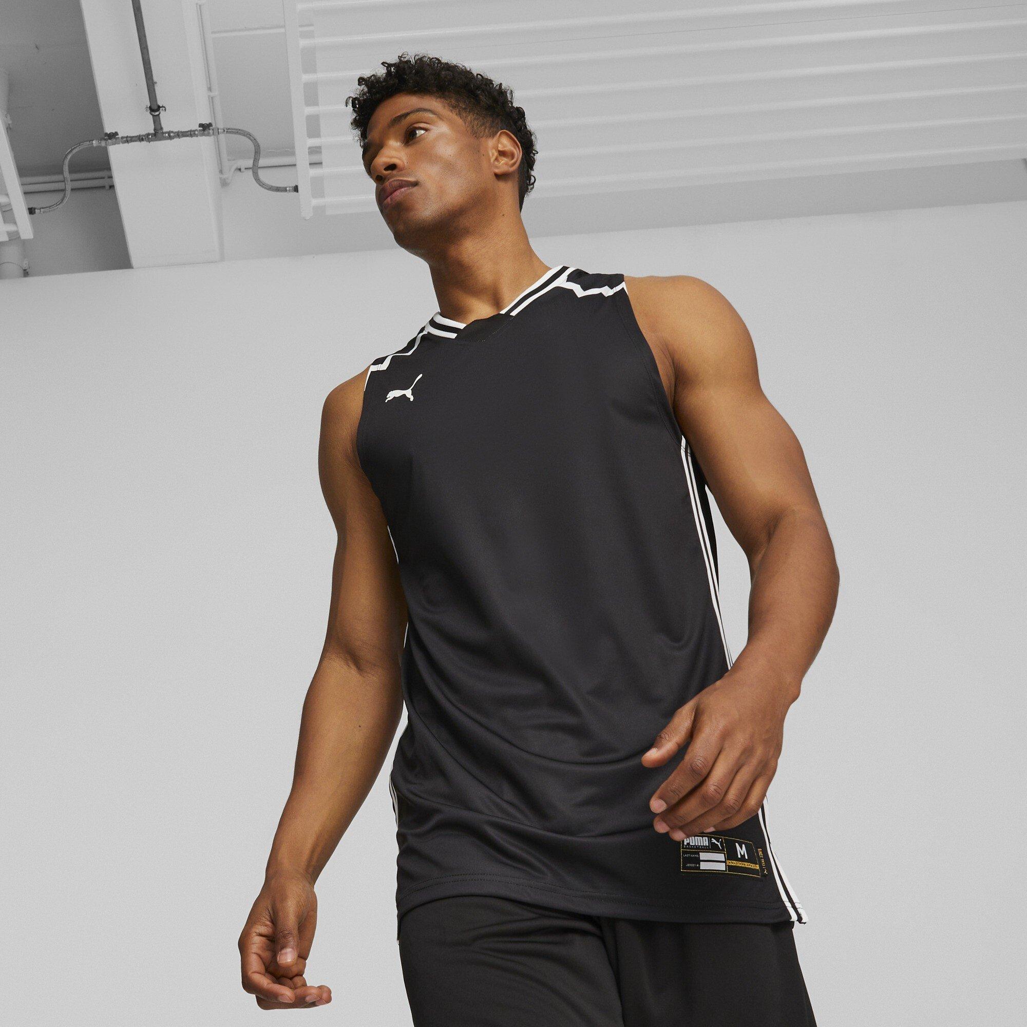 Black - Puma - Men's Hoops Team Game Performance Basketball Jersey - 3